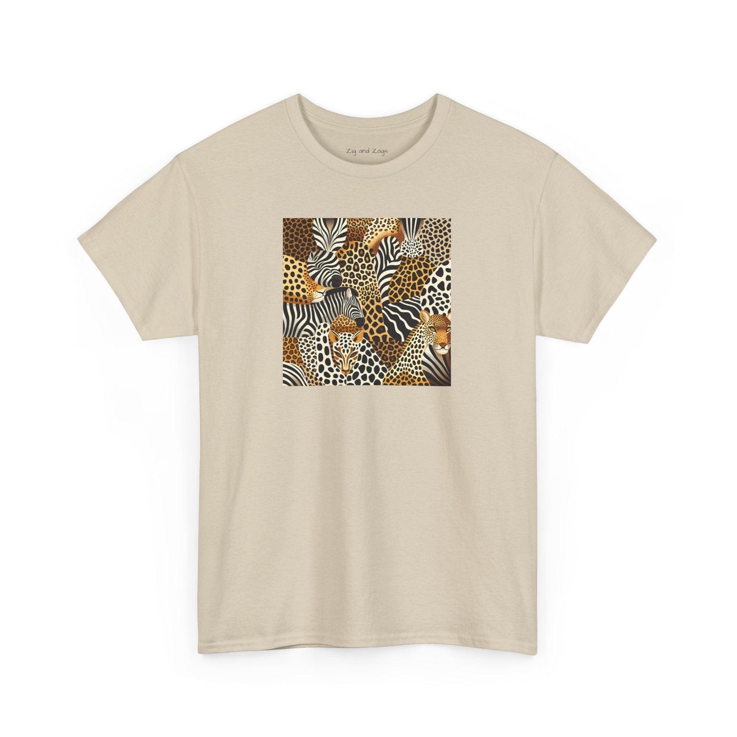 Unisex Animal Print Safari Heavy Cotton T-shirt