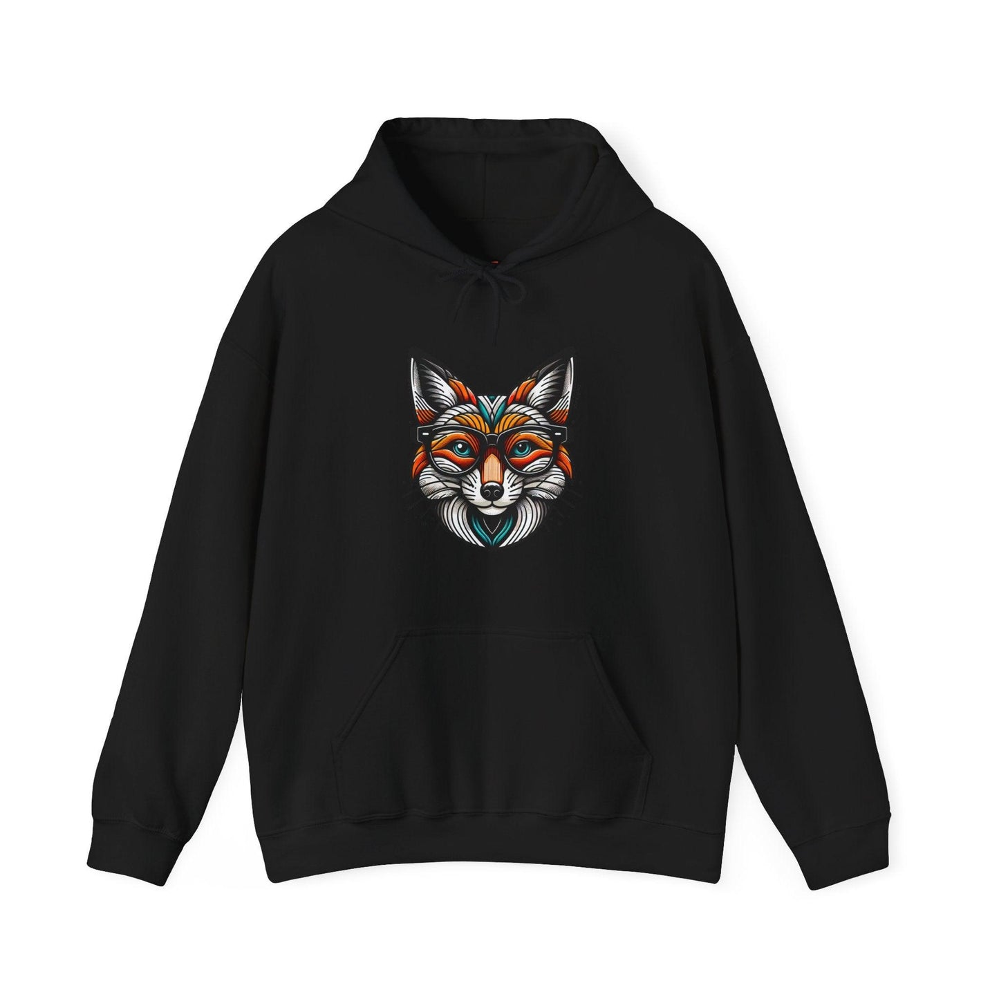 Pop Art Fox Printed Hoodie