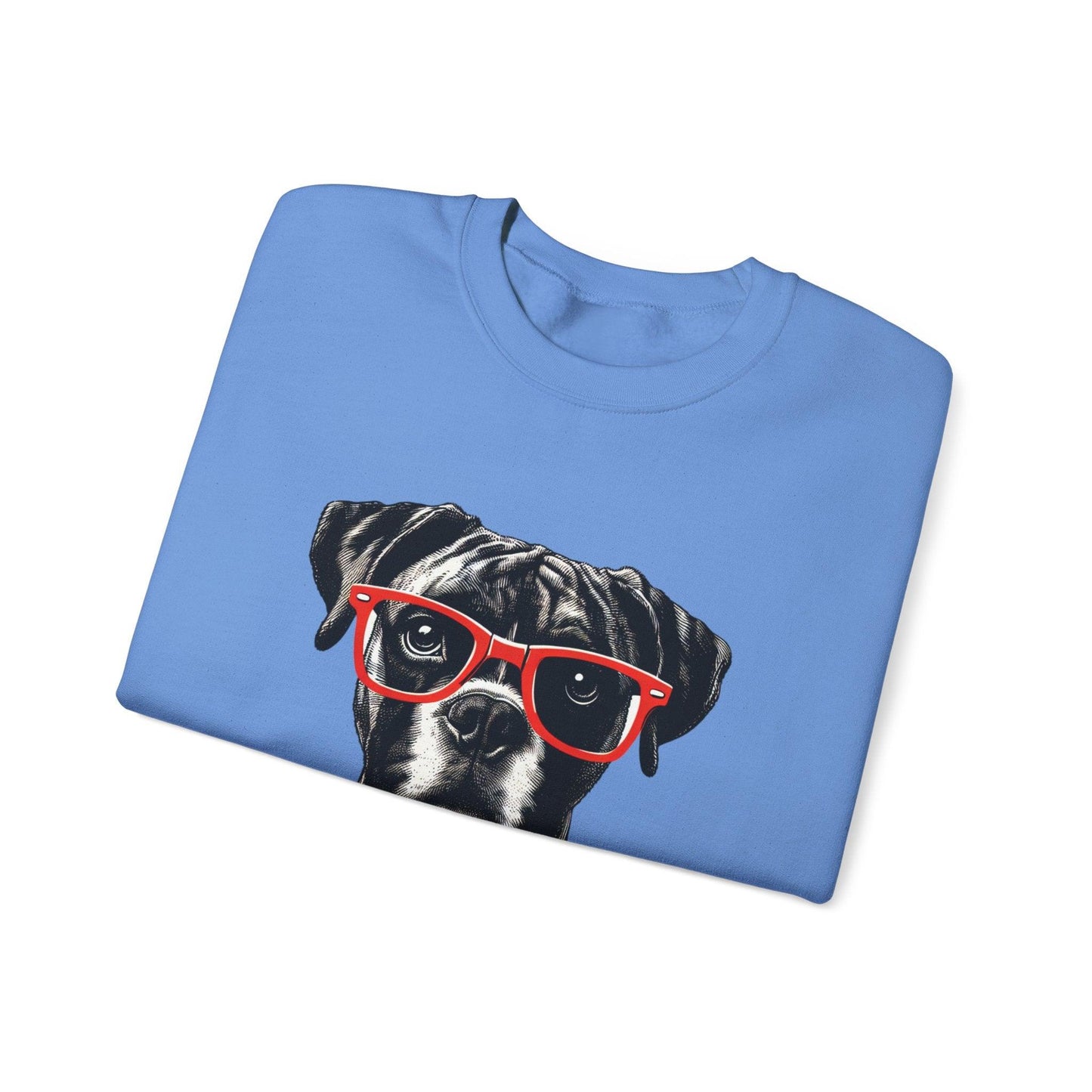 Hipster Boxer Dog Unisex Sweatshirt