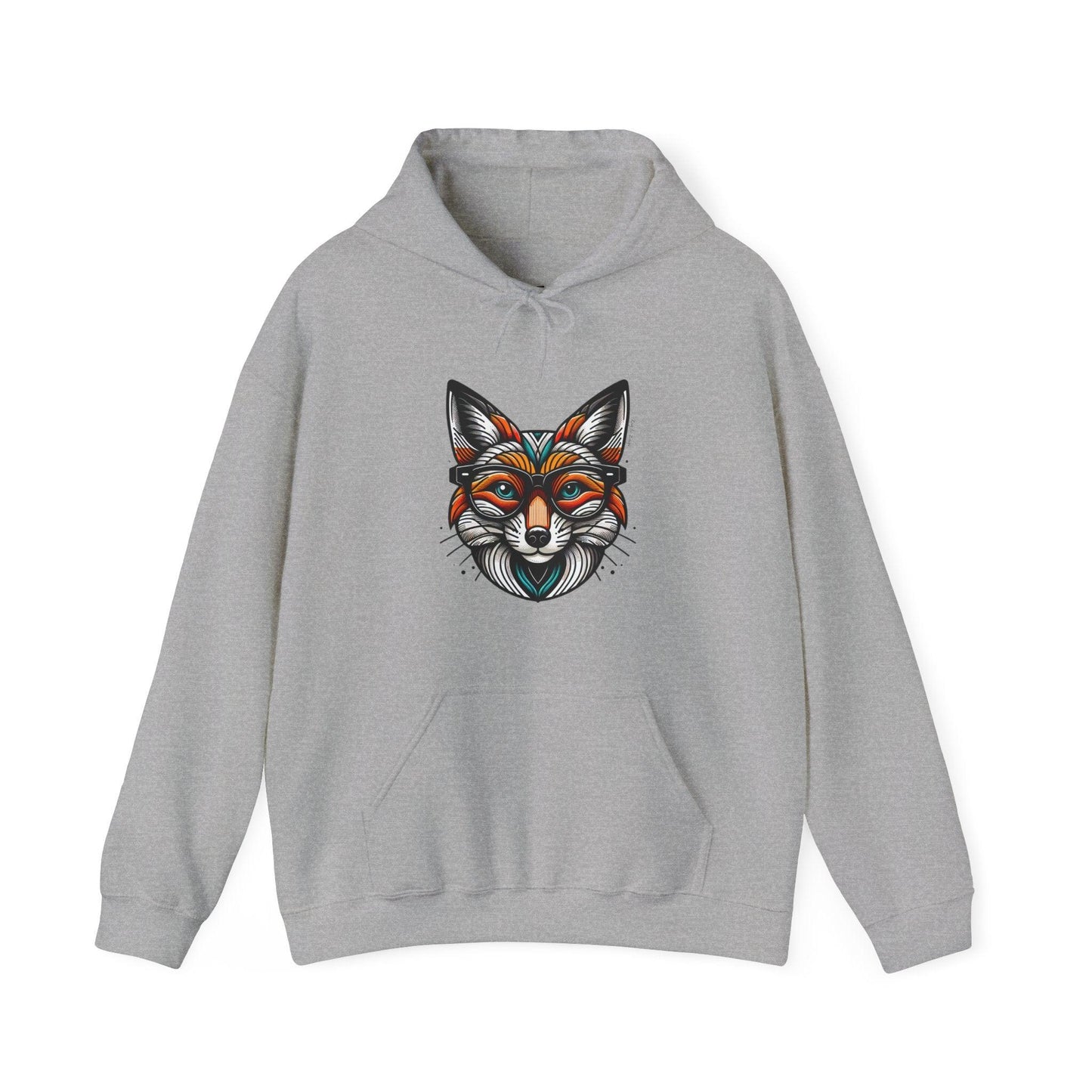 Pop Art Fox Printed Hoodie
