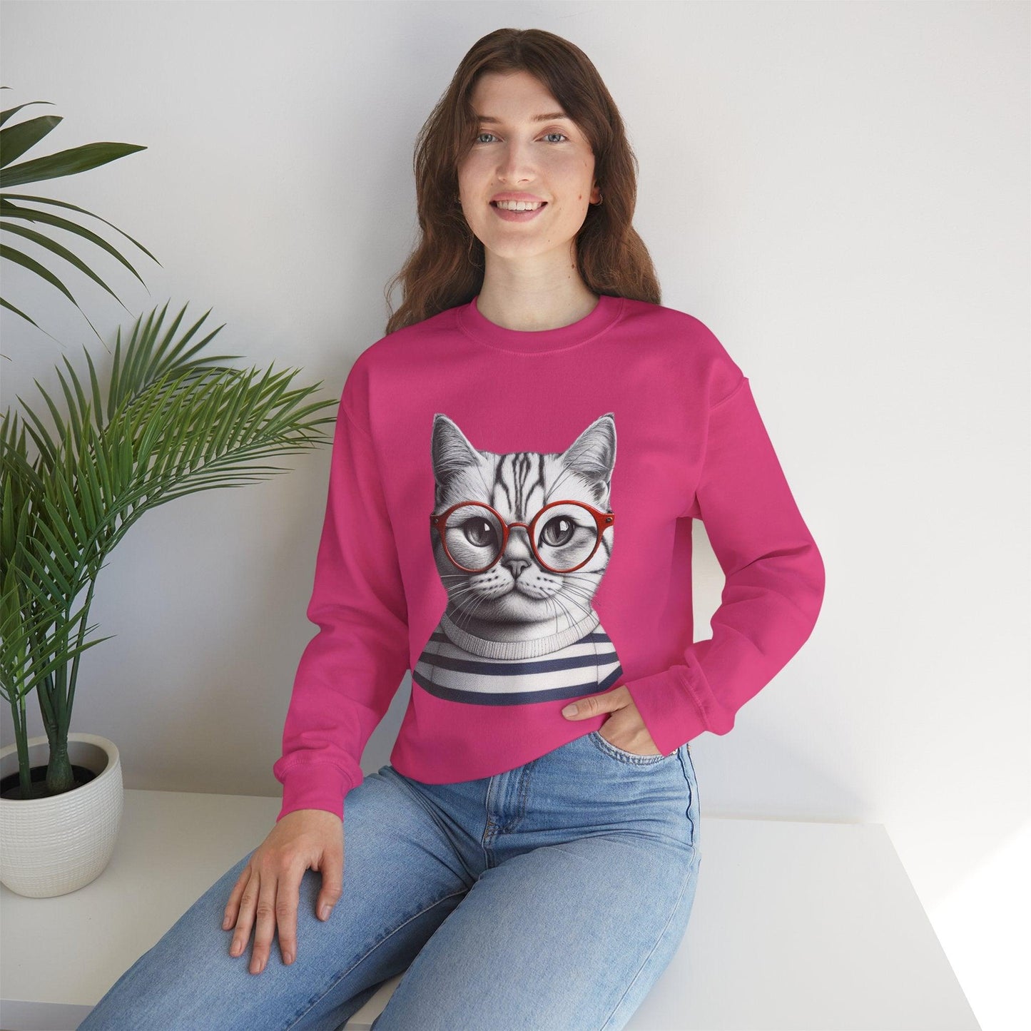 Cat-titude Unisex Heavy Blend Crewneck Sweatshirt