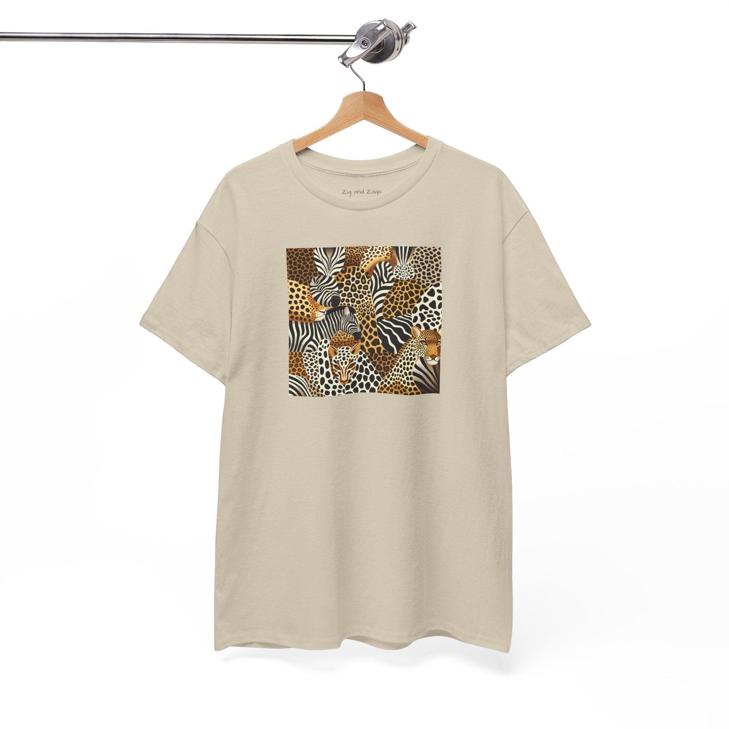 Unisex Animal Print Safari Heavy Cotton T-shirt