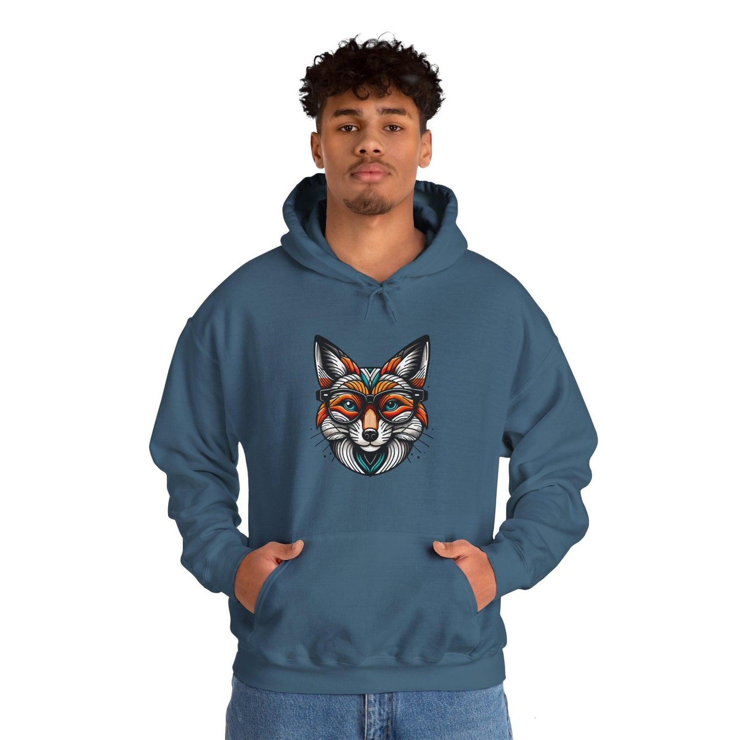 Pop Art Fox Printed Hoodie