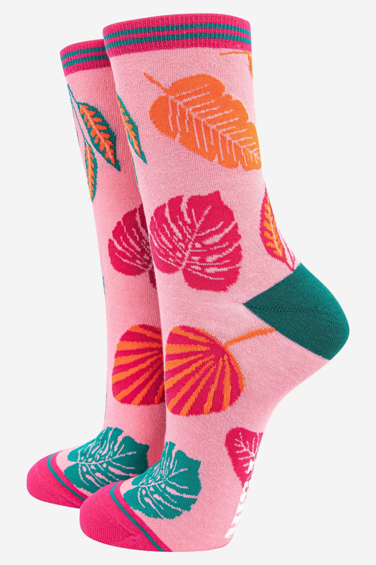 Women's Jungle Animals and Leafs Bamboo Socks Gift Box Set