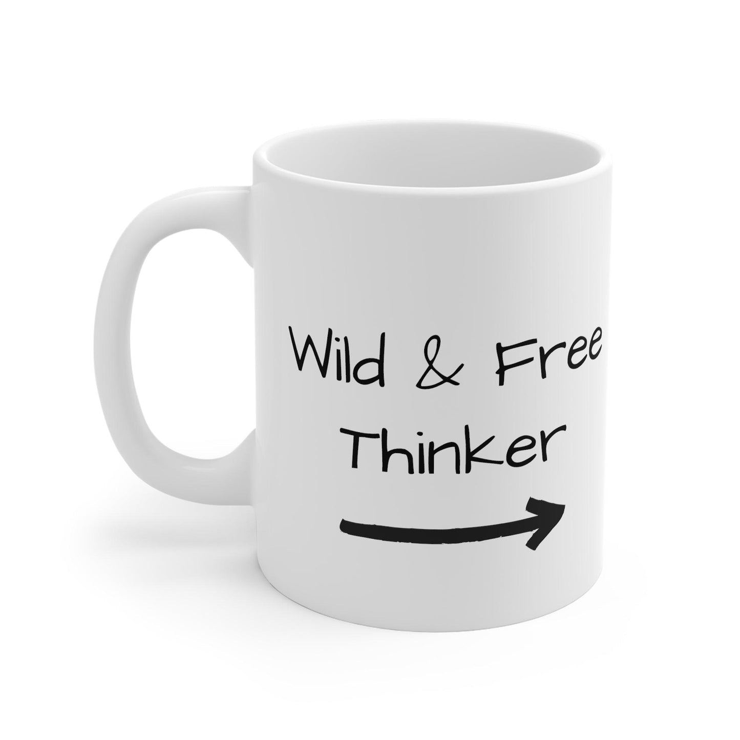 Wild & Free Thinker Stag Print Ceramic Mug