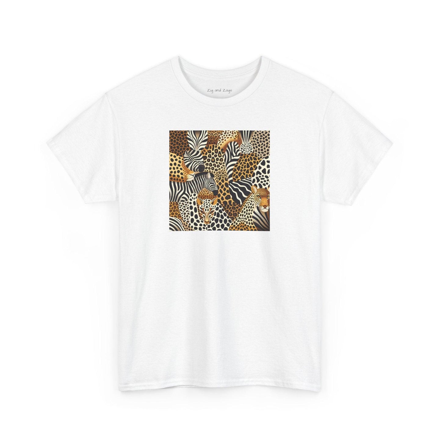Unisex Animal Print Safari Heavy Cotton T-shirt