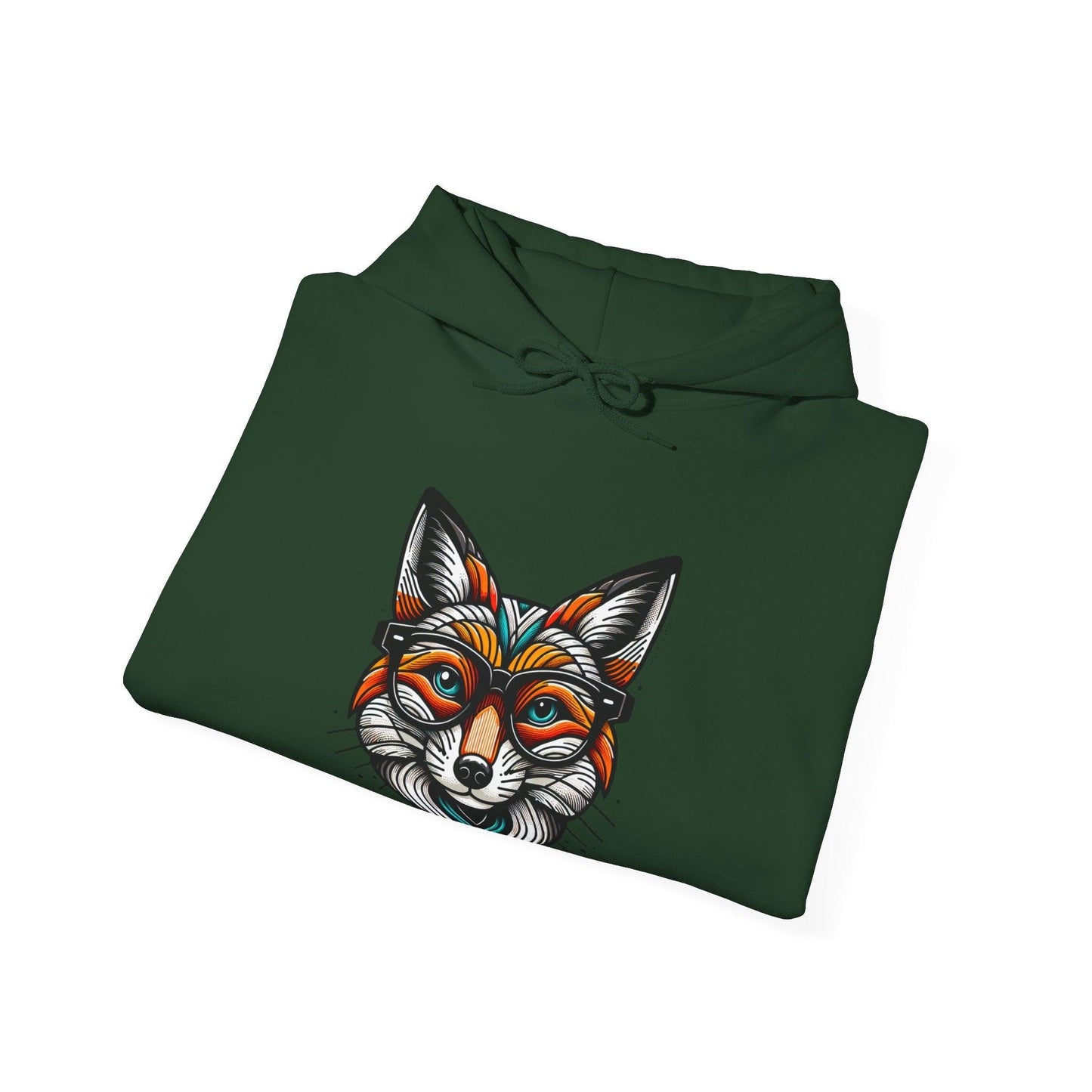 Pop Art Fox Printed Hoodie