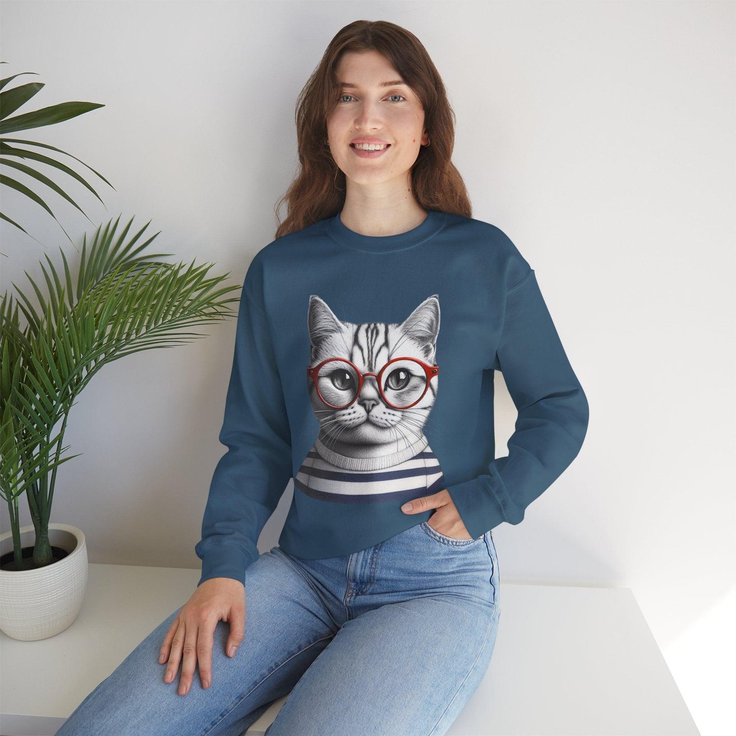 Cat-titude Unisex Heavy Blend Crewneck Sweatshirt