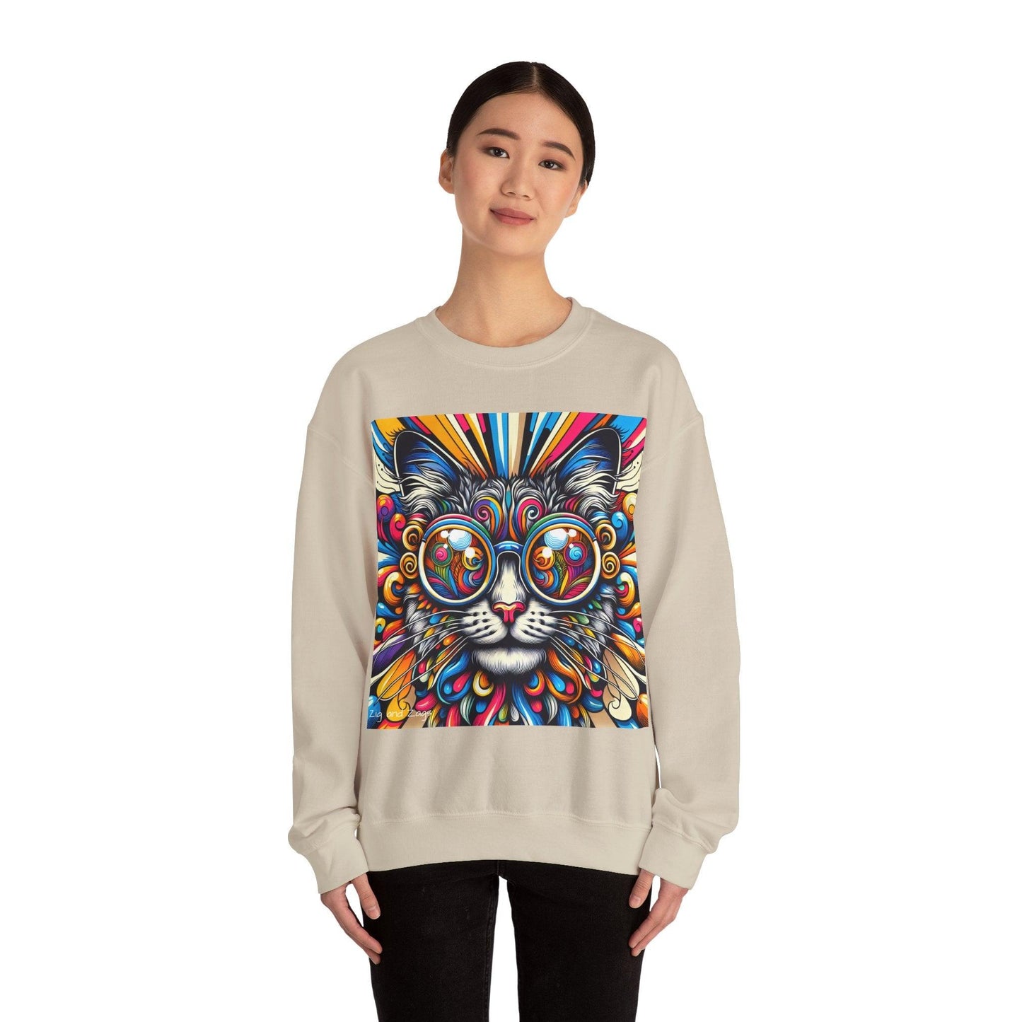 Cool Cat Pop Art Print Unisex Sweatshirt