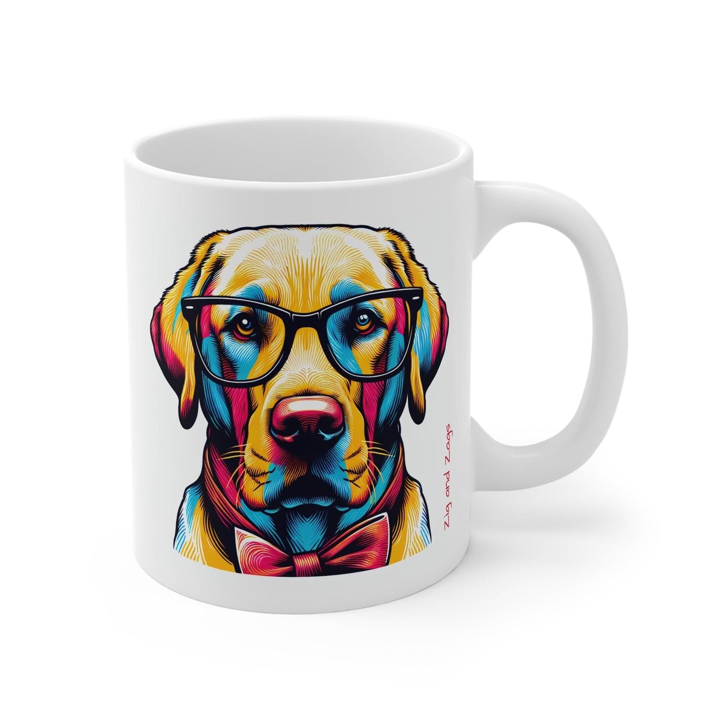 Labrador Retriever Dog Mom White Ceramic Mug - Zig and Zags
