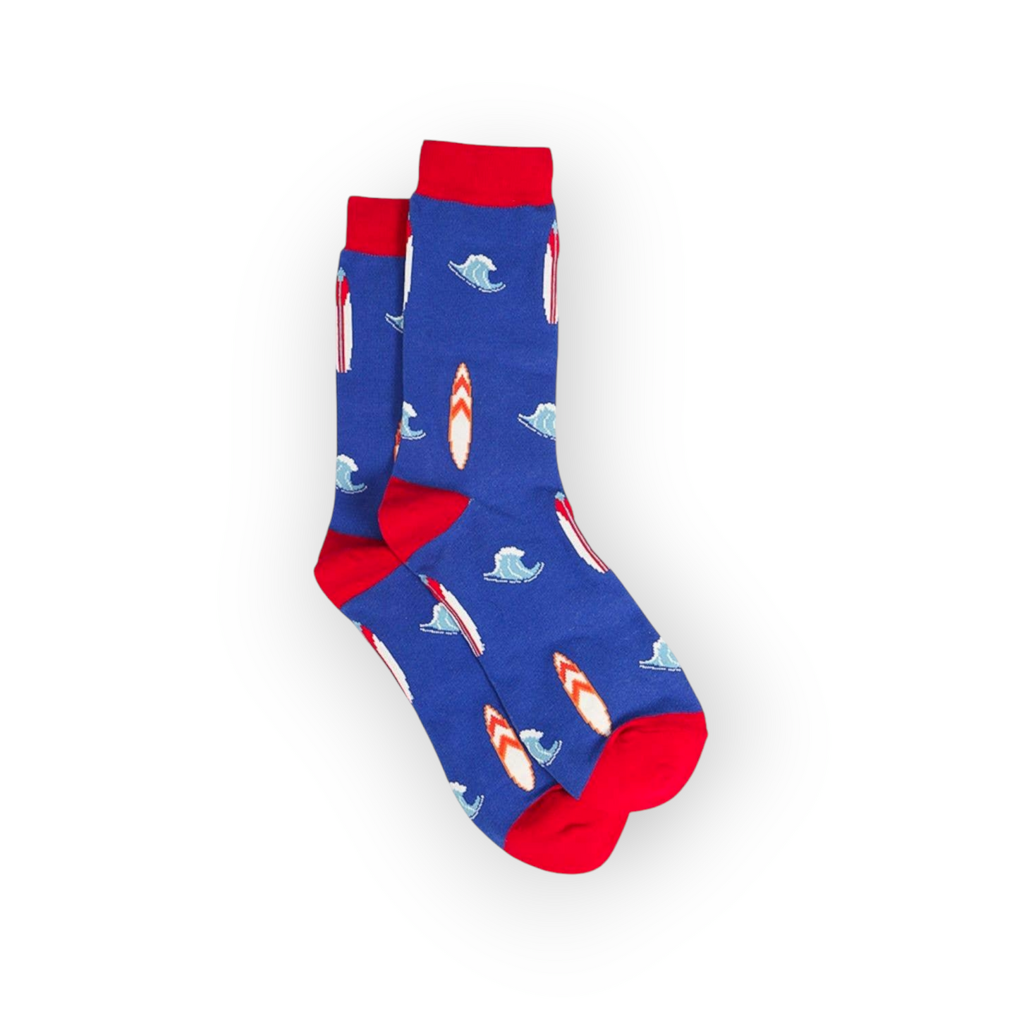 Mens Bamboo Socks Surfing Sport Socks Novelty Surf Blue