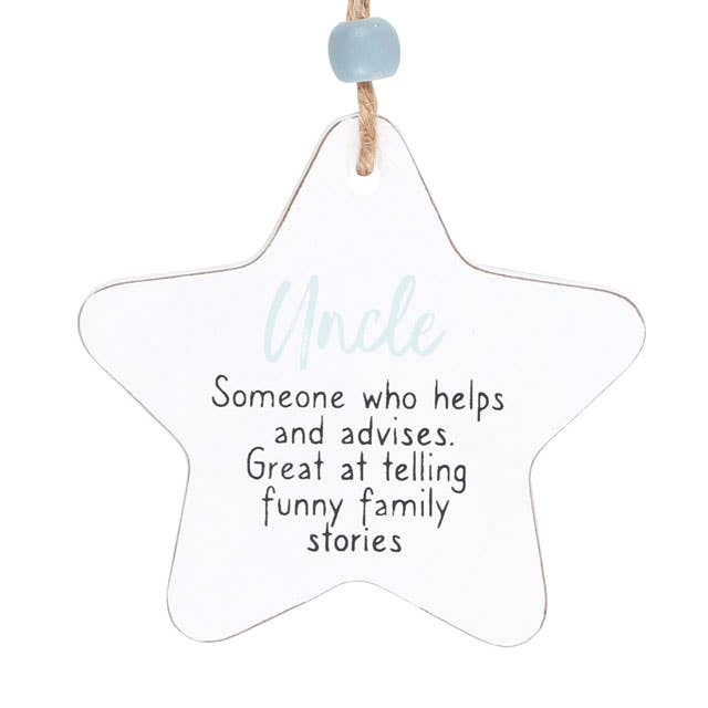 Uncle Hanging Star Sentiment Sign
