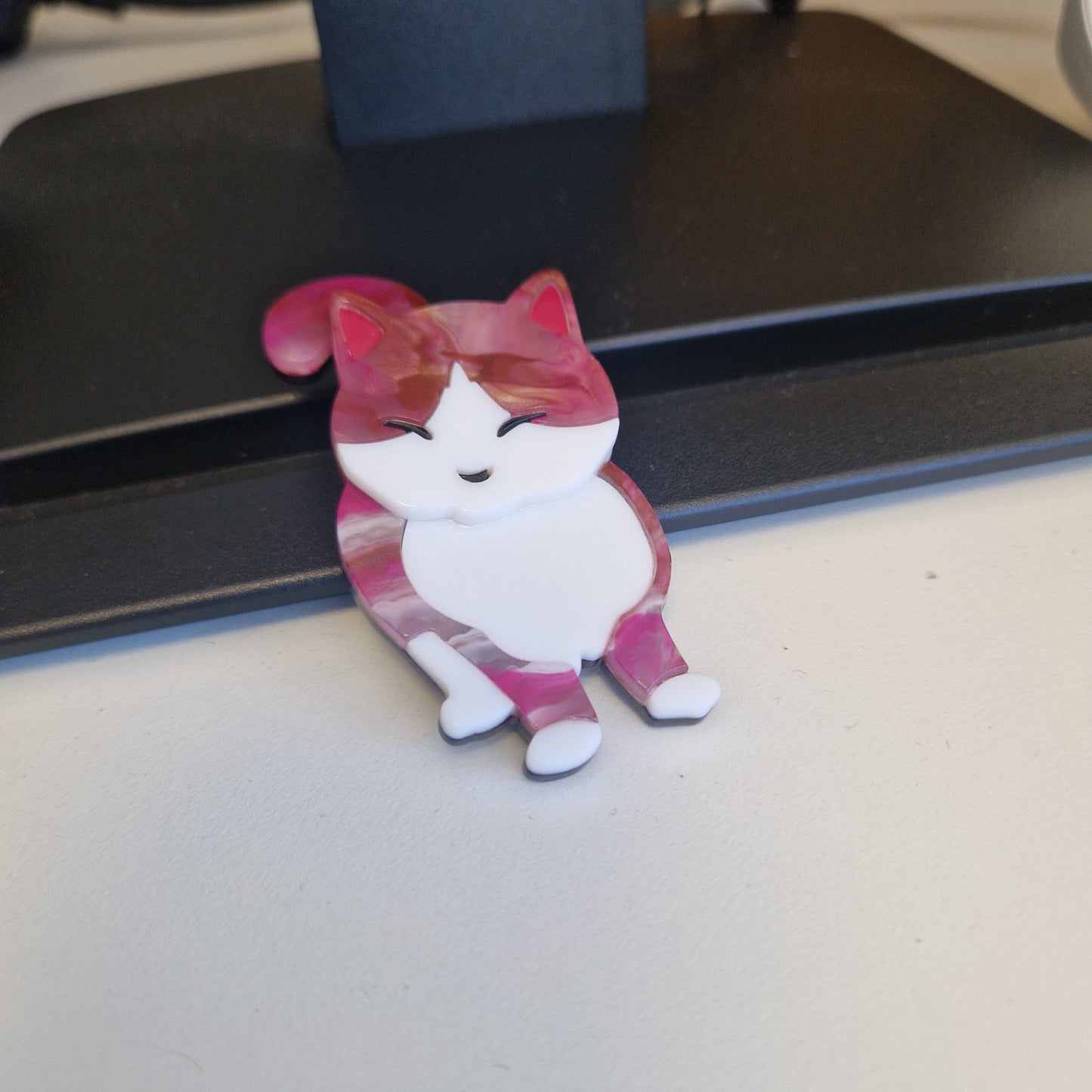 Cute Cat Handmade Acrylic Brooch