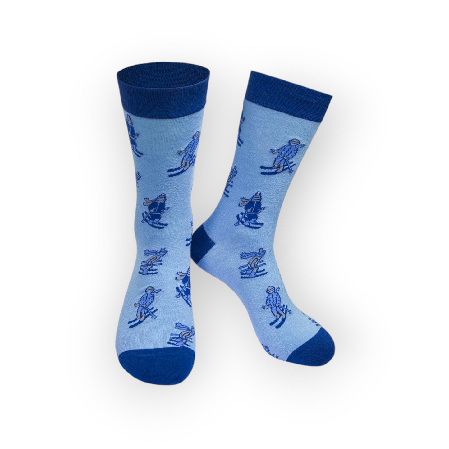 Men's Skiing Blue Bamboo Socks