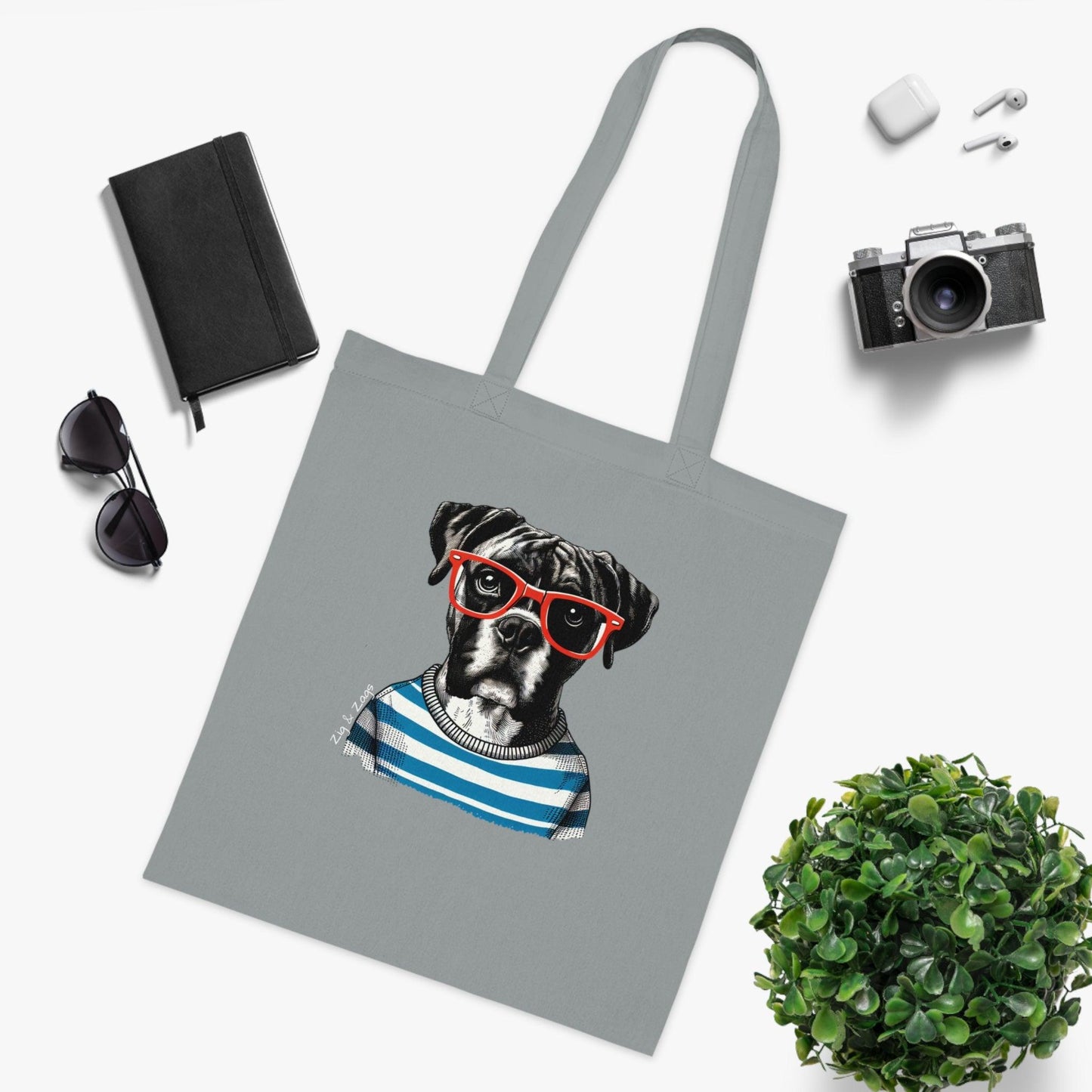 Boxer Dog Cotton Tote Bag