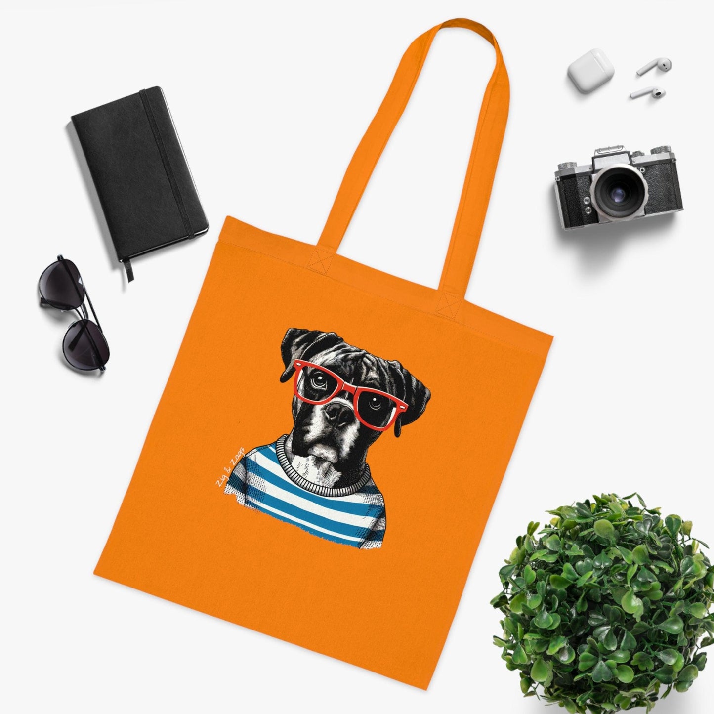 Boxer Dog Cotton Tote Bag