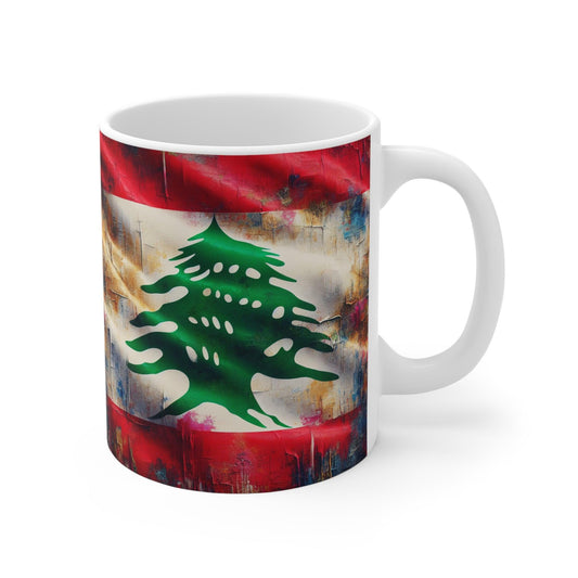 Lebanon Flag Ceramic Mug - Lebanon Charity Donation