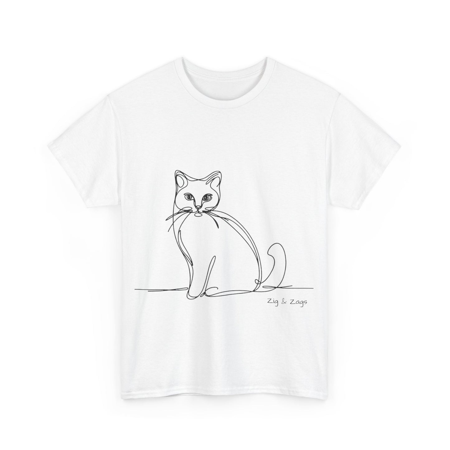 Line Art Cat T-Shirt