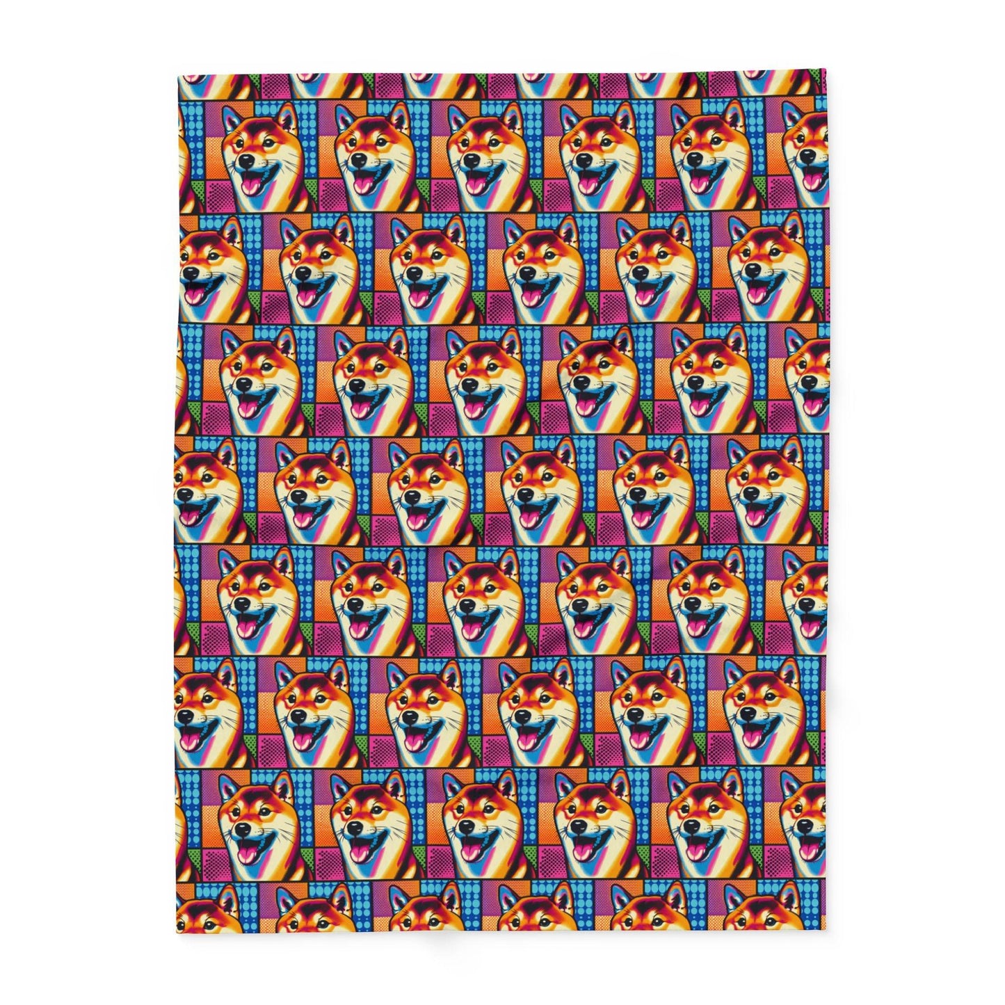 Shiba Dog Fleece Blanket