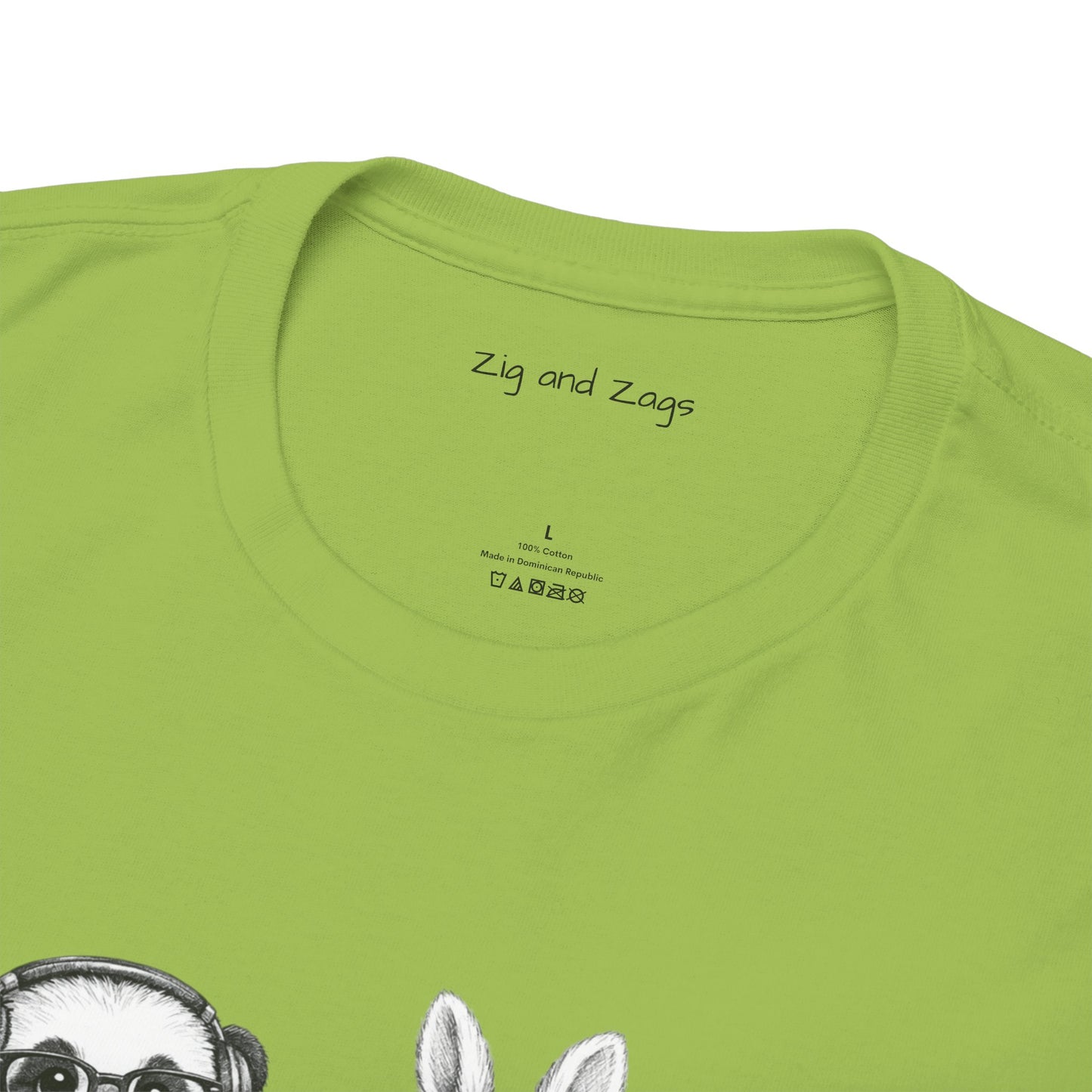 Hipster Animal Graphic Tee | Fun Unisex Cotton T‑Shirt | Zig and Zags