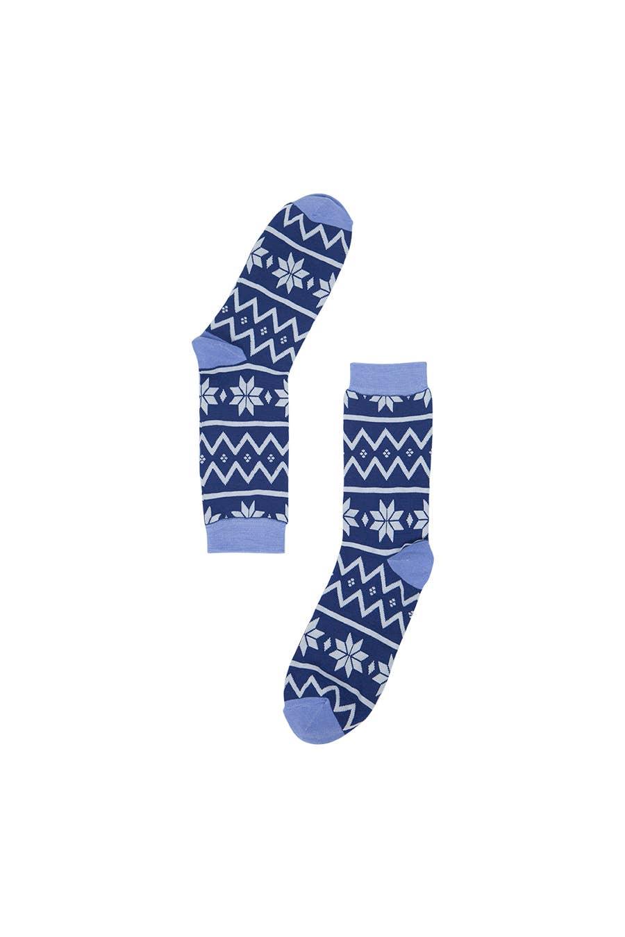 Men's Bamboo Socks Fair Isle Pattern Novelty Christmas Socks