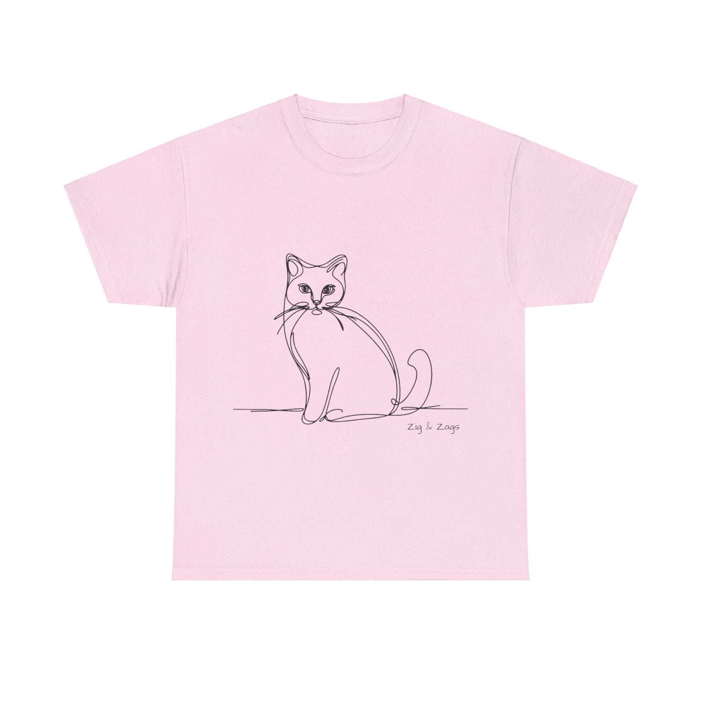 Line Art Cat T-Shirt