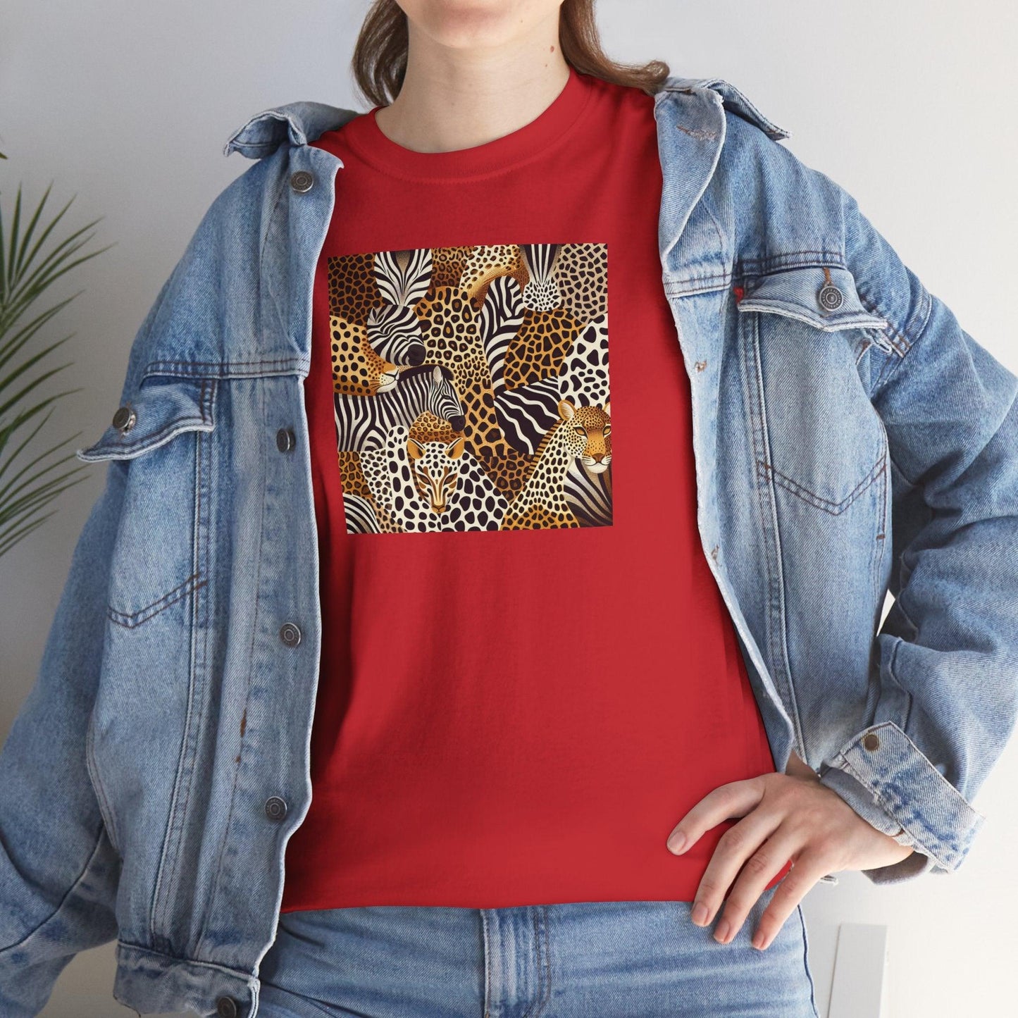 Unisex Animal Print Safari Heavy Cotton T-shirt