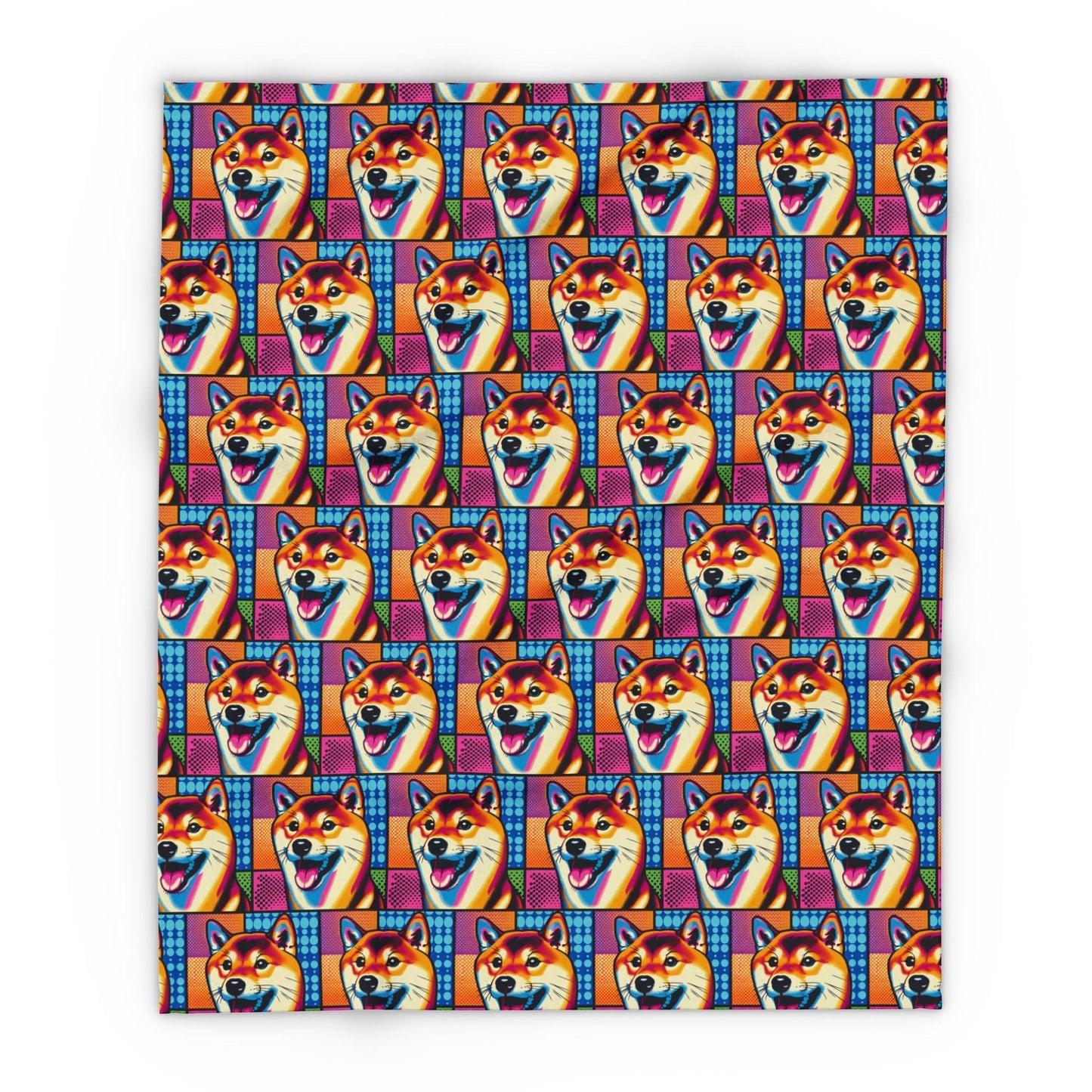 Shiba Dog Fleece Blanket