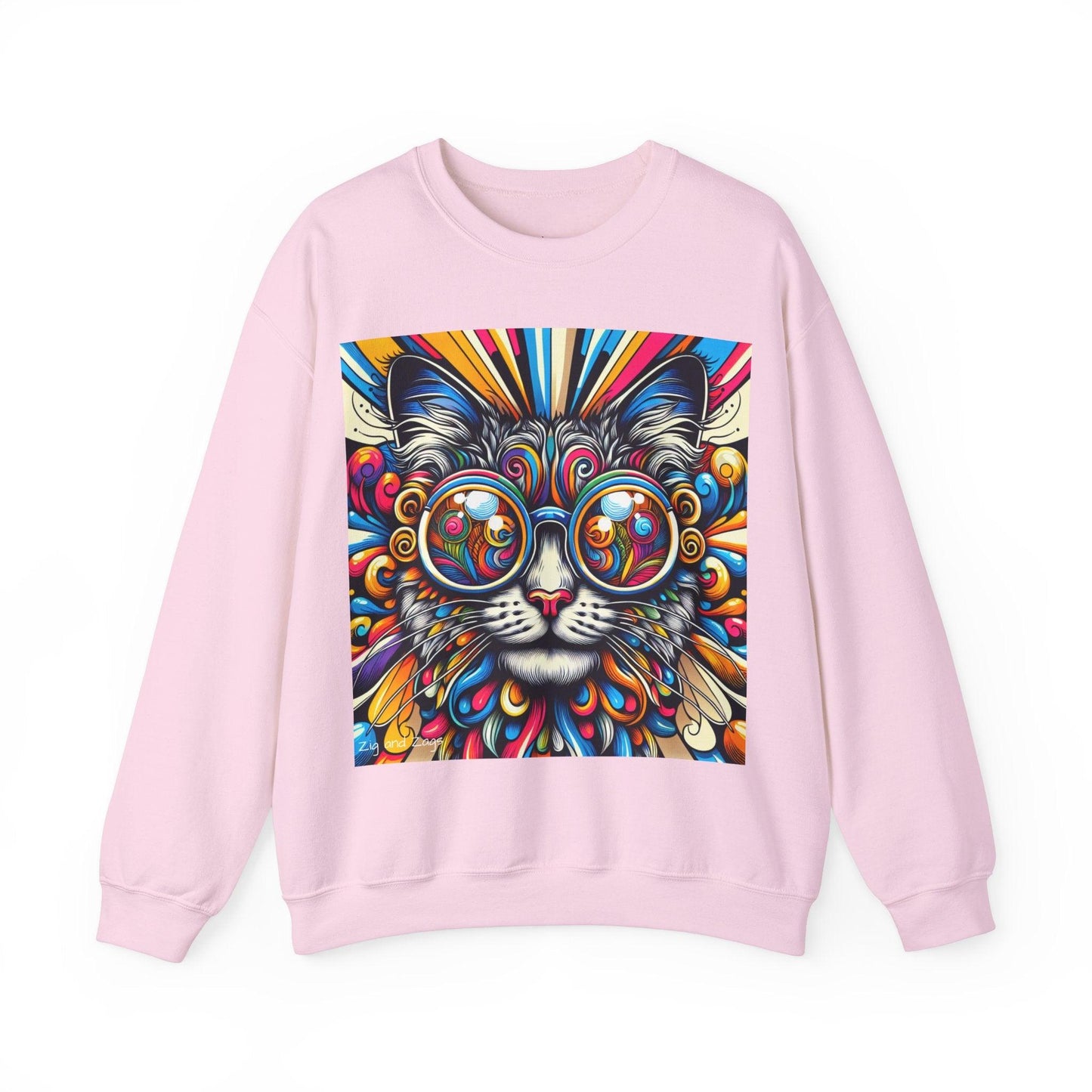 Cool Cat wearing Glasses Pop Art Unisex Sweatshirt