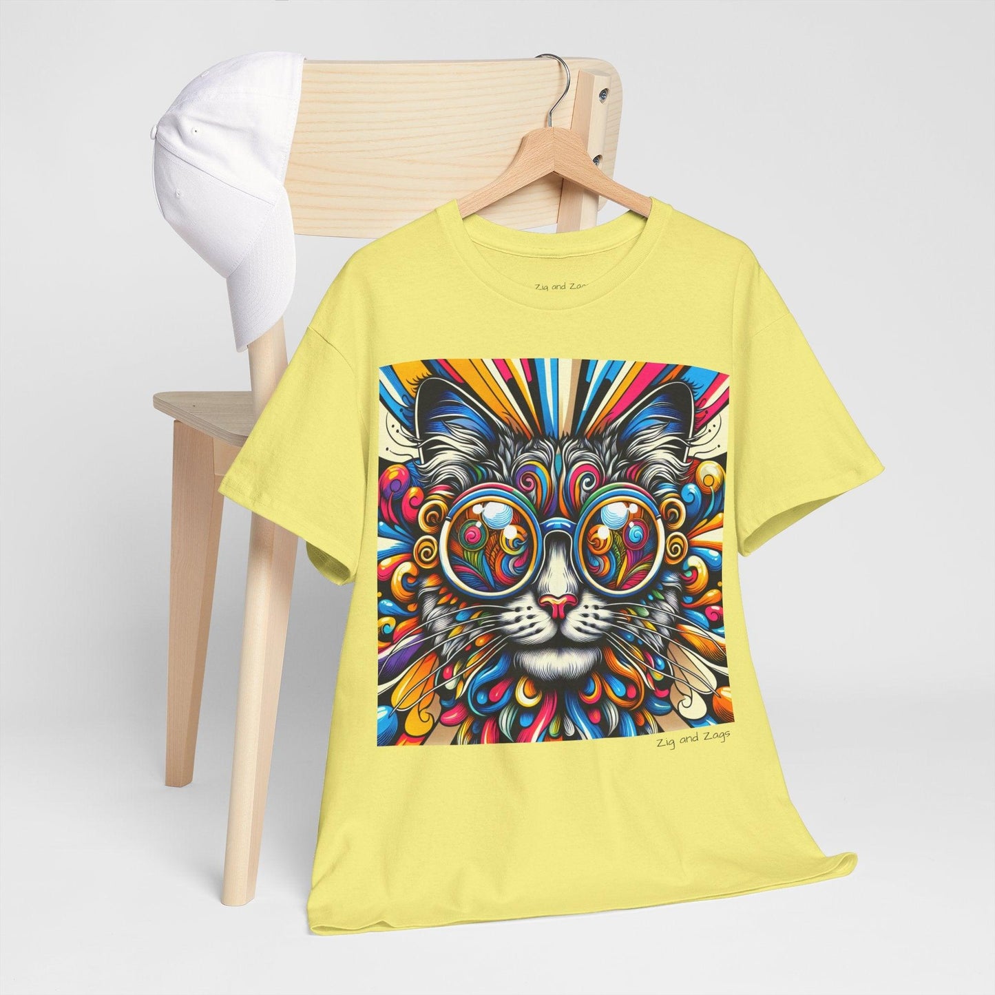 Cool Cat Pop Art Heavy Cotton Tee