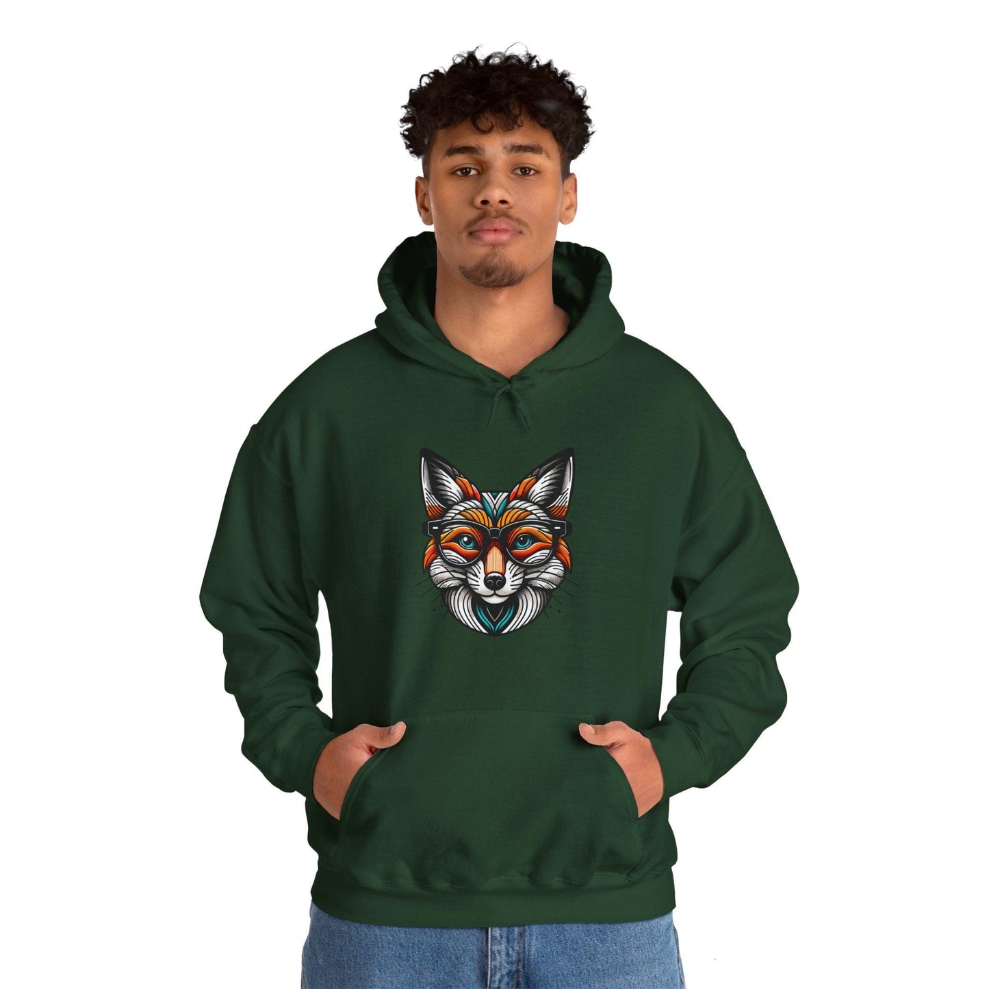 Pop Art Fox Printed Hoodie