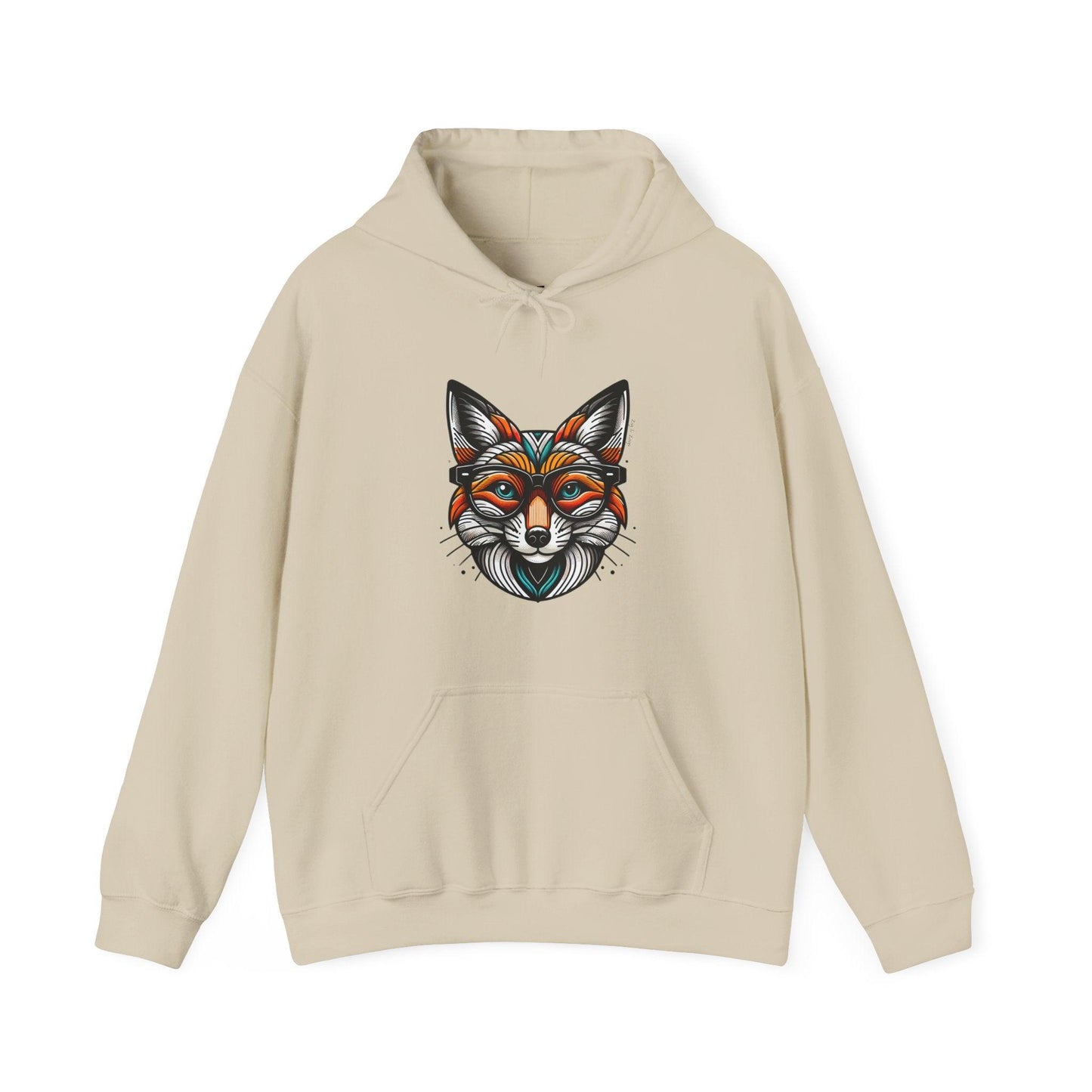 Pop Art Fox Printed Hoodie