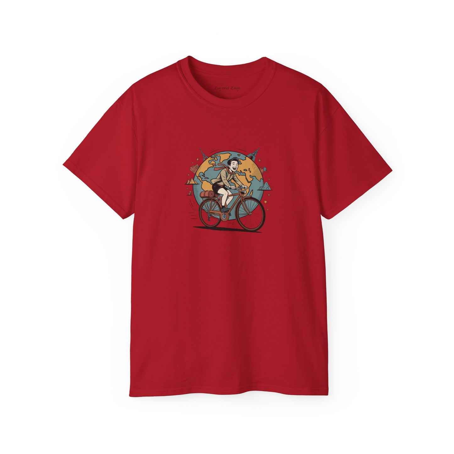 Earth Hugging Planet Graphic Tee — Cute Planet with Orbiting Ring