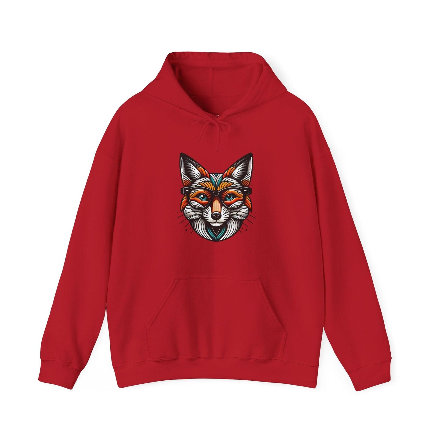 Pop Art Fox Printed Hoodie