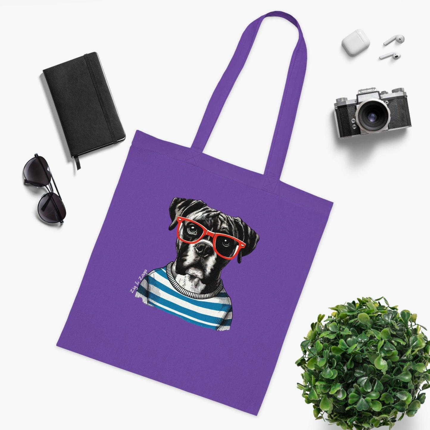 Boxer Dog Cotton Tote Bag