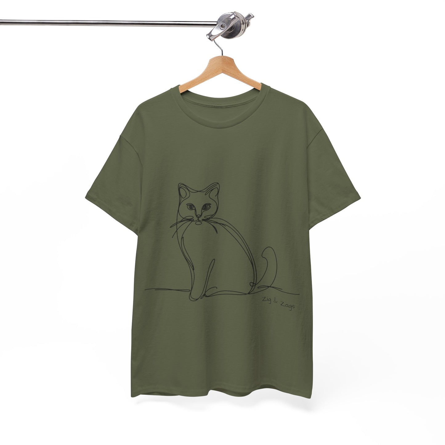 Line Art Cat T-Shirt