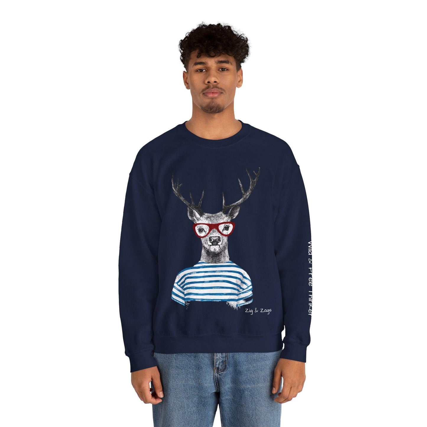 Wild & Free Reindeer Crewneck Sweatshirt