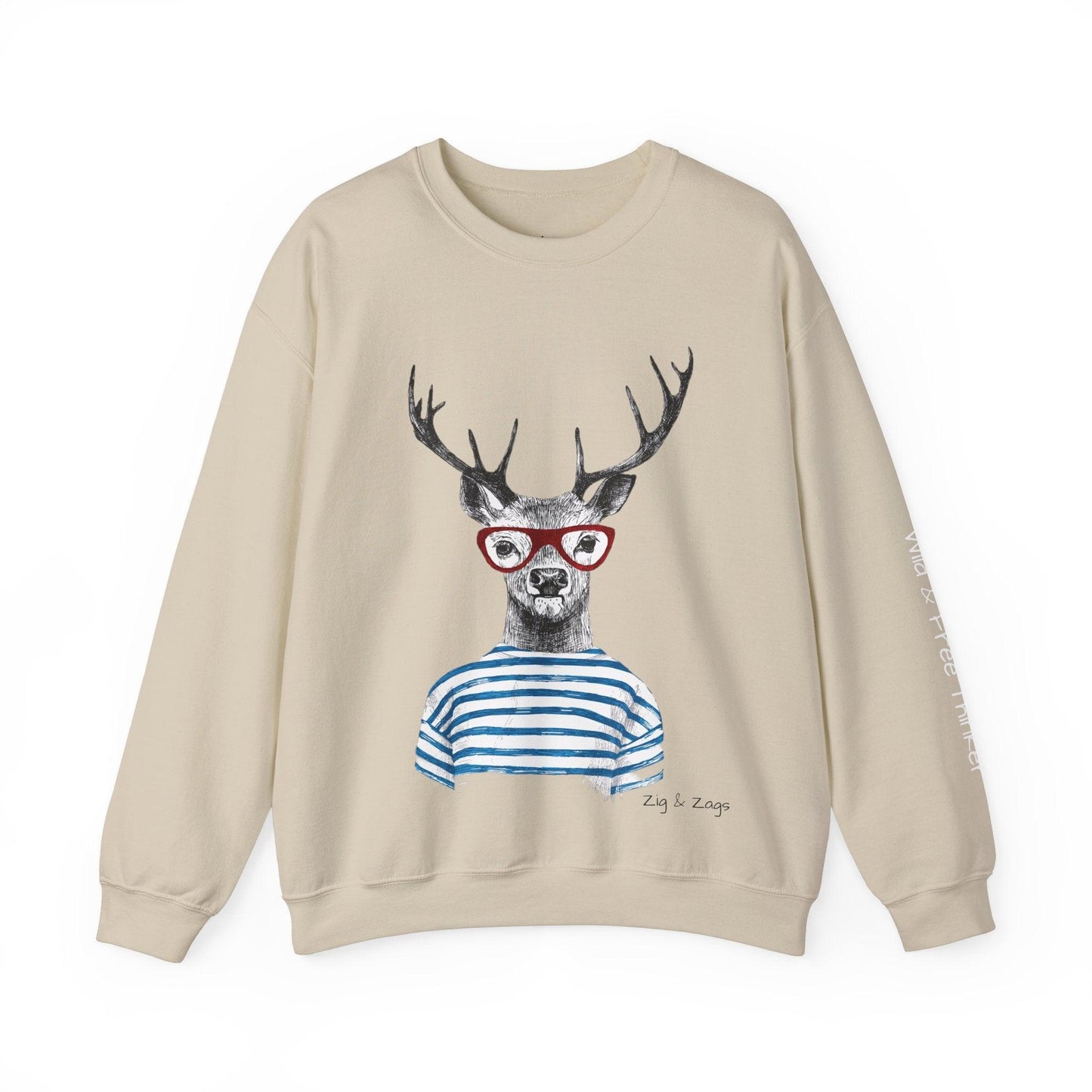 Wild & Free Reindeer Crewneck Sweatshirt