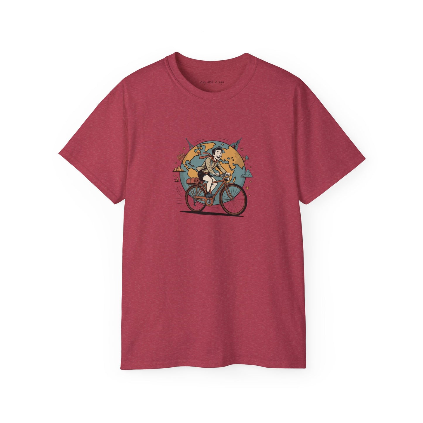 Earth Hugging Planet Graphic Tee — Cute Planet with Orbiting Ring