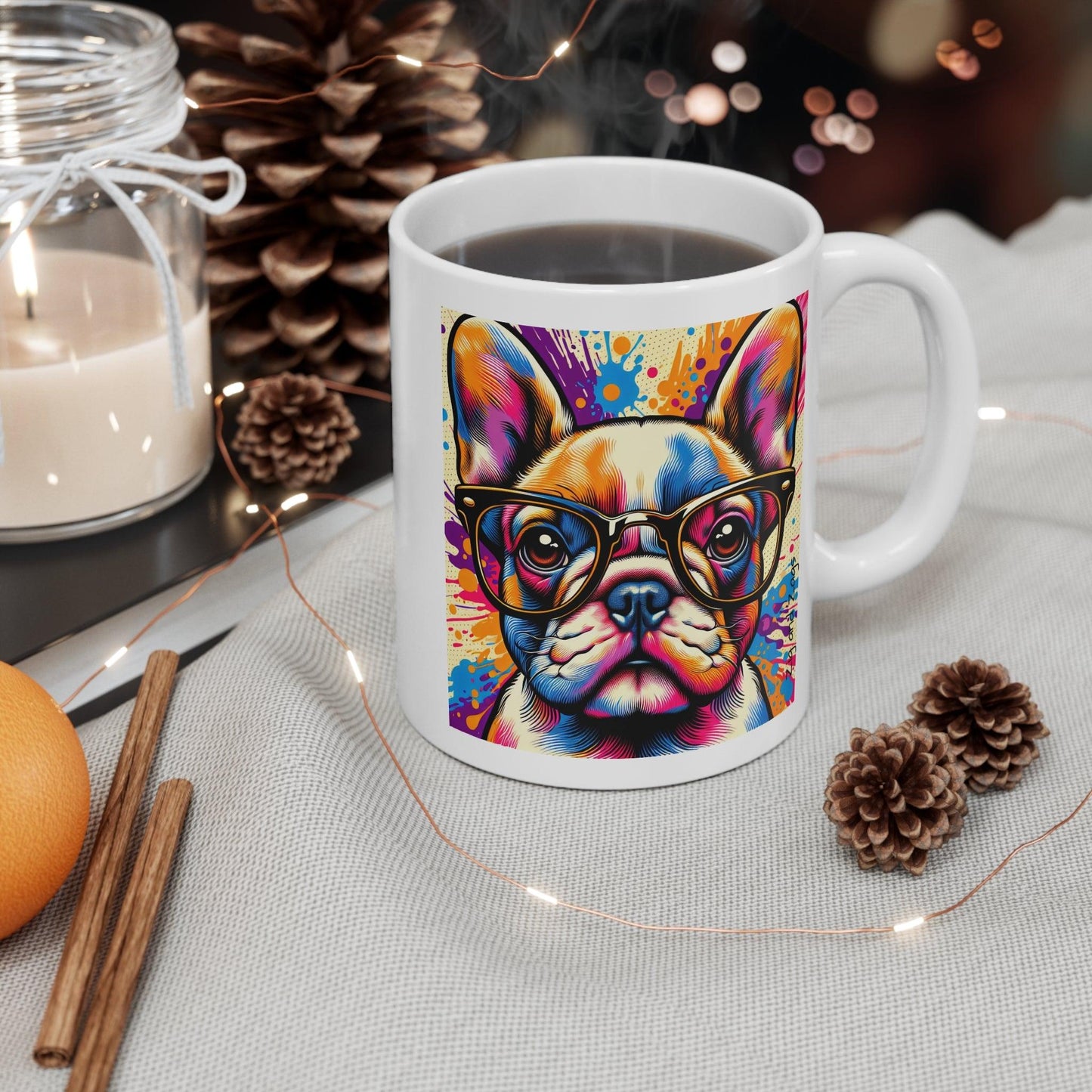 Dog Mommy French Bulldog White Ceramic Mug