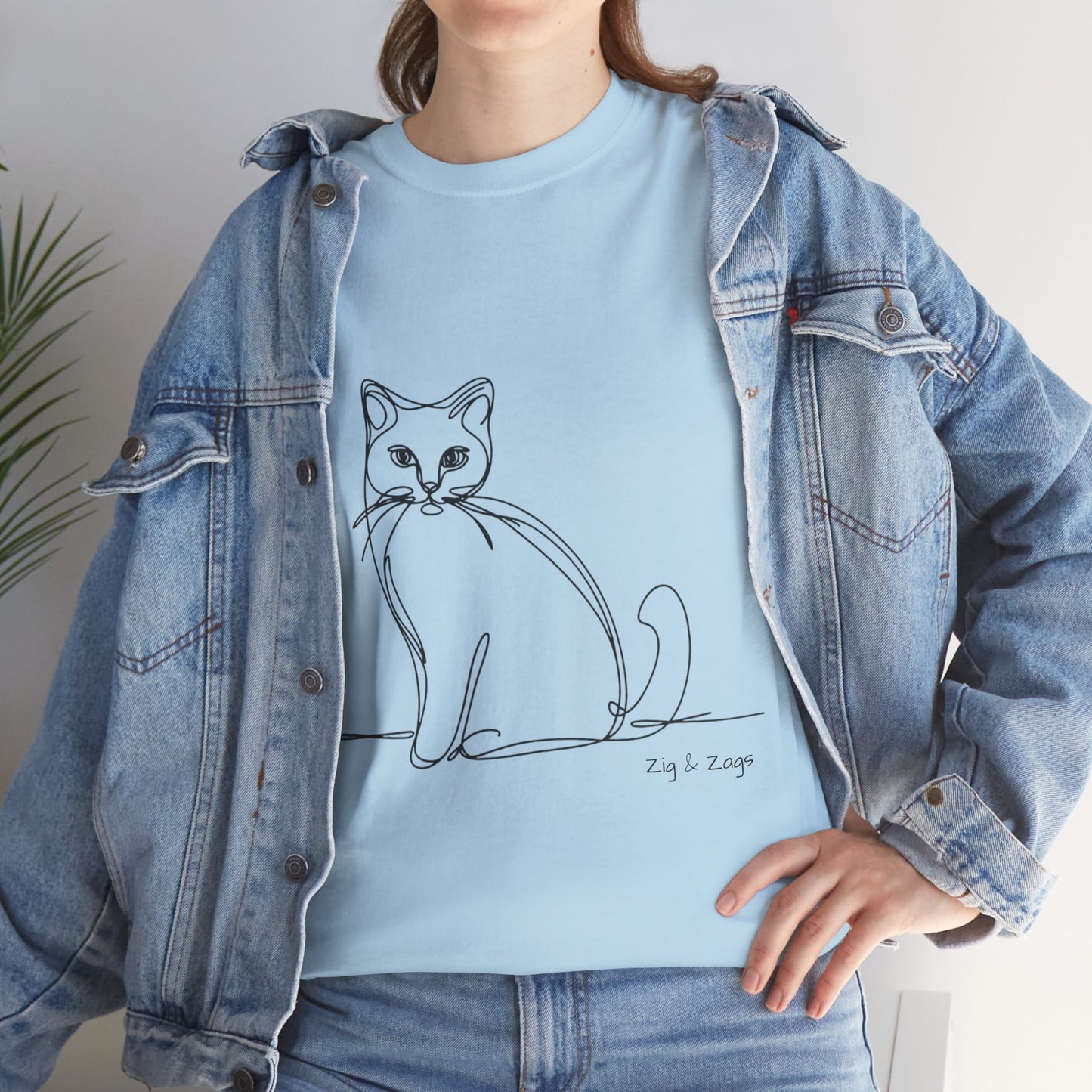 Line Art Cat T-Shirt