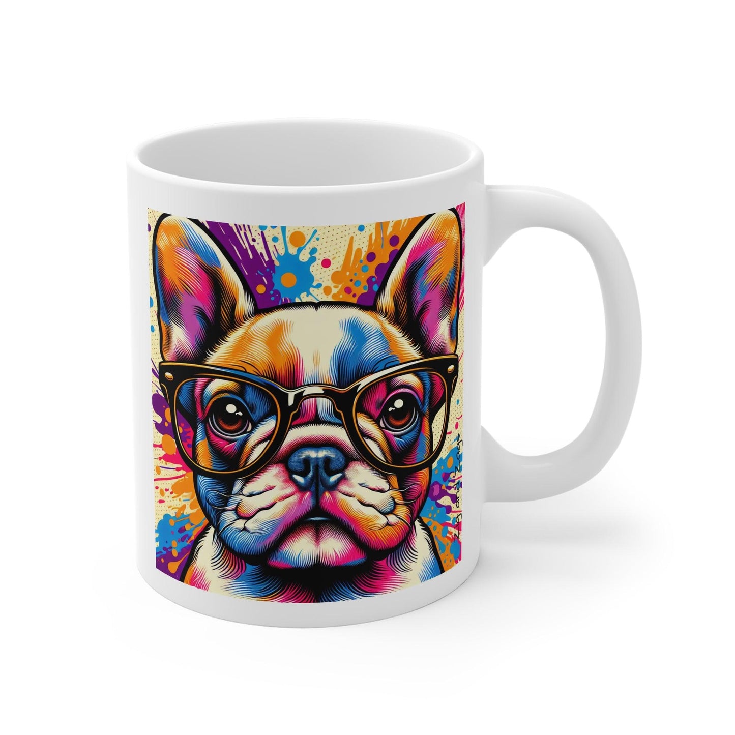 Dog Mommy French Bulldog White Ceramic Mug