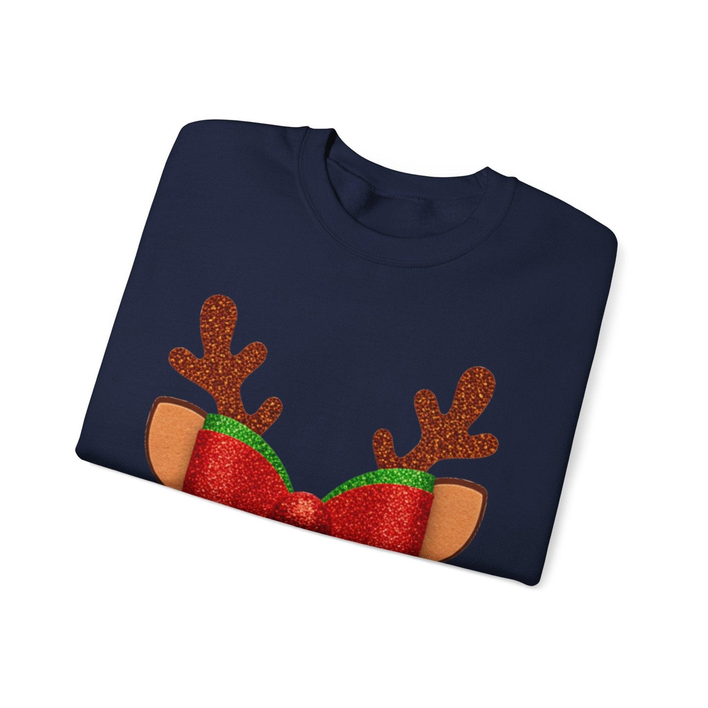 Christmas Reindeer Bow Unisex Sweatshirt