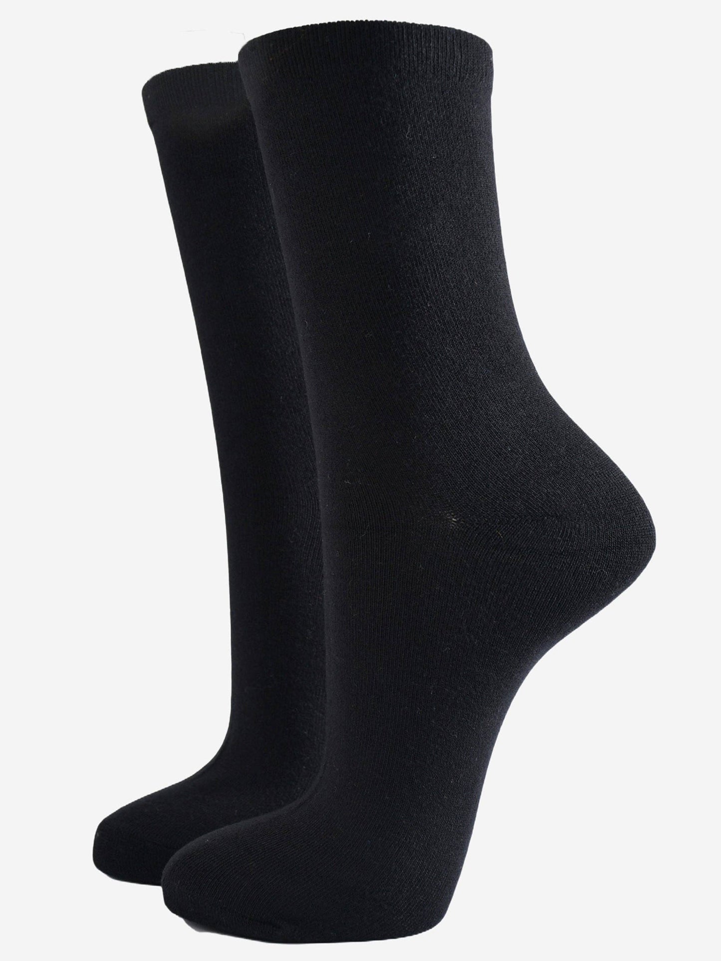 Women's Black Bamboo Socks