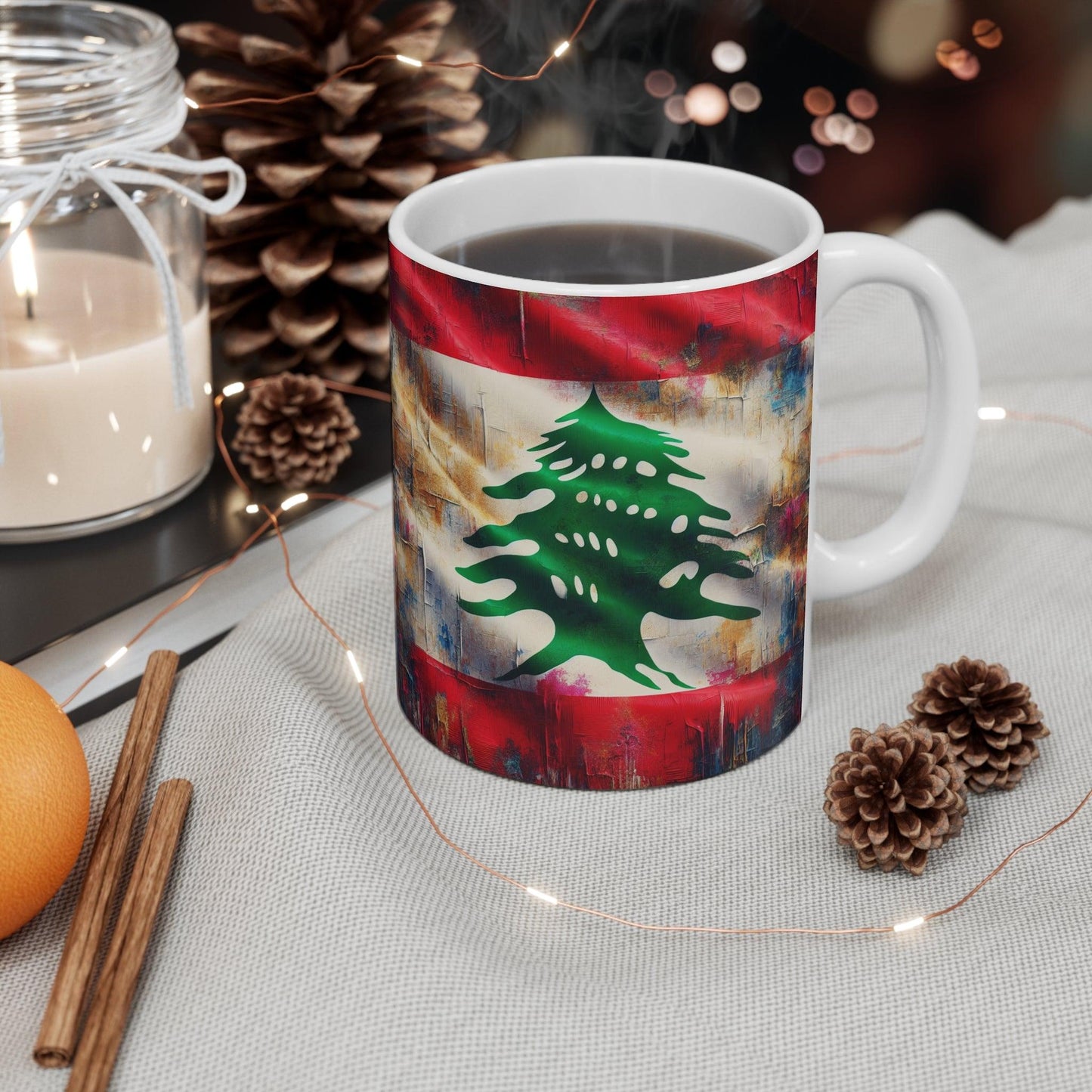 Lebanon Flag Ceramic Mug - Lebanon Charity Donation