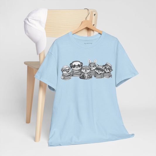 Hipster Animal Graphic Tee | Fun Unisex Cotton T‑Shirt | Zig and Zags