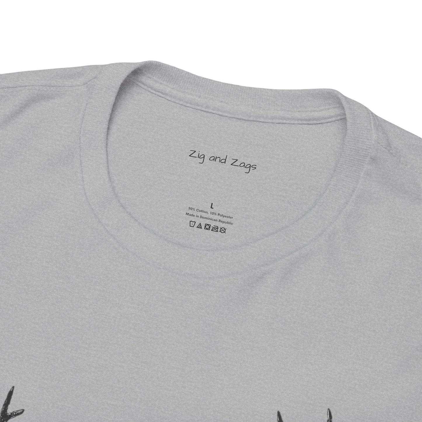 Deer in Glasses Graphic Tee — Quirky Striped Stag T-Shirt