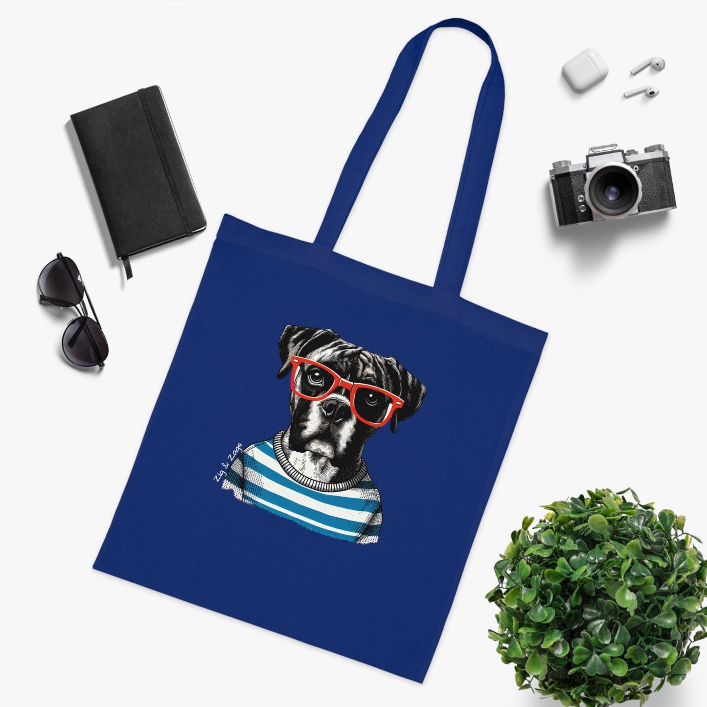 Boxer Dog Cotton Tote Bag