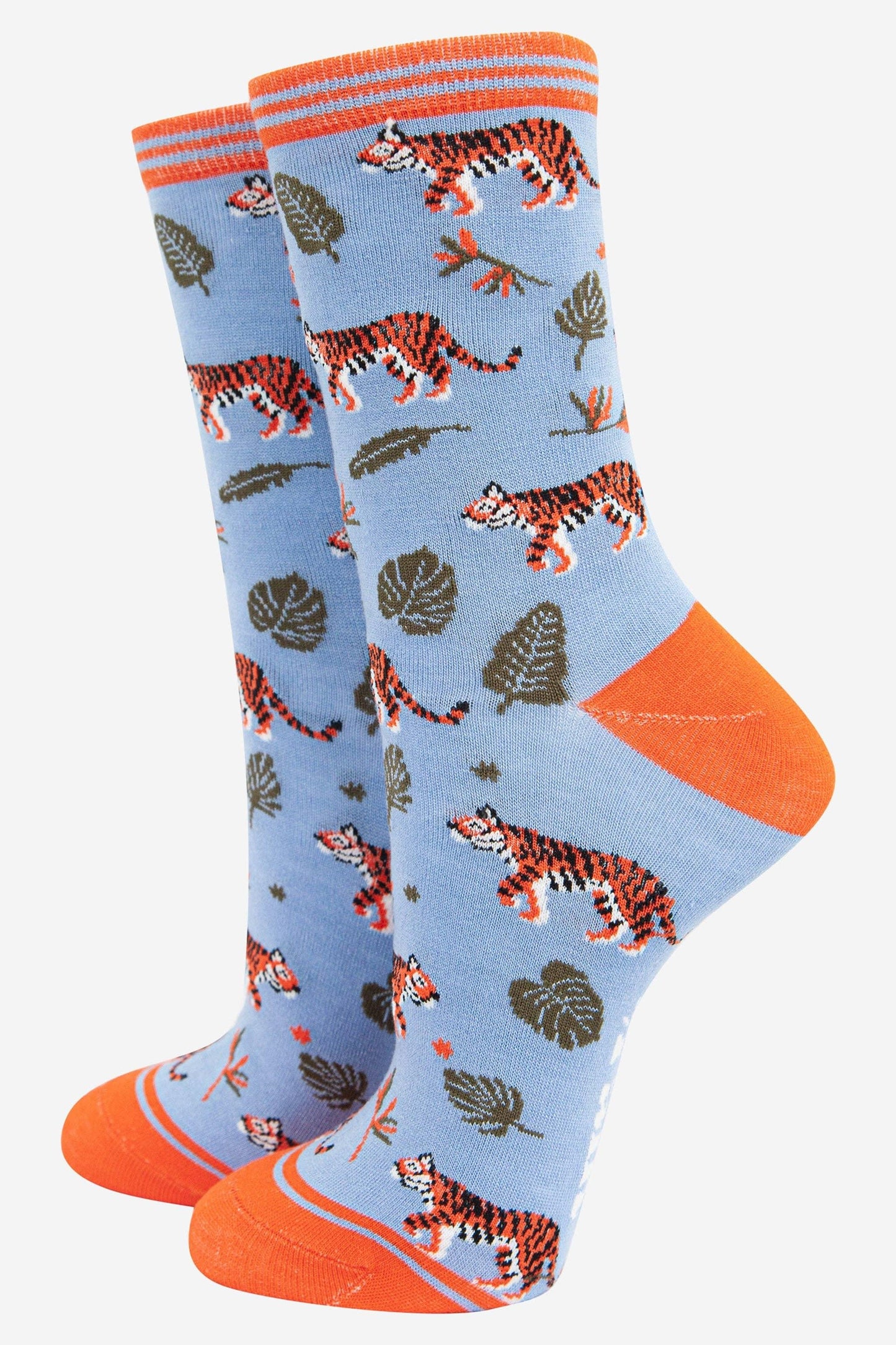 Women's Jungle Animals and Leafs Bamboo Socks Gift Box Set