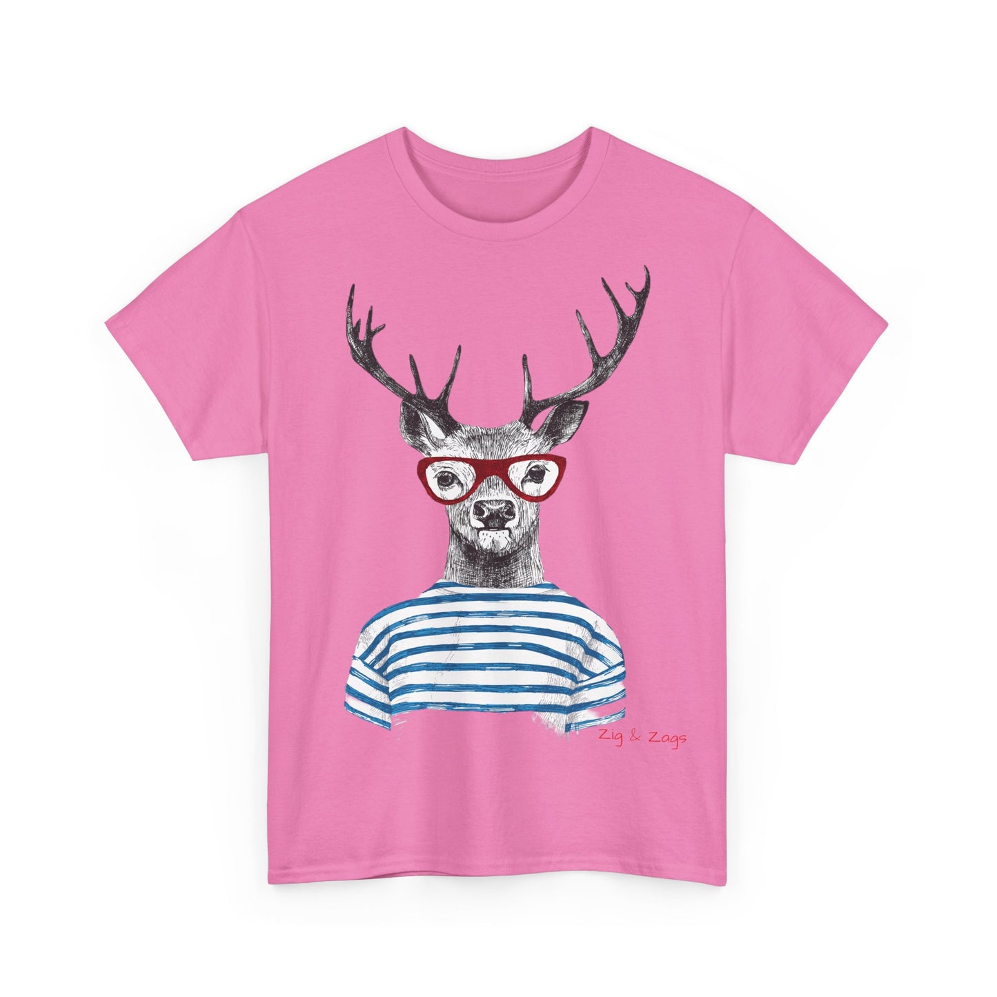 Wild & Free Stag Wearing Glasses Cotton Tee